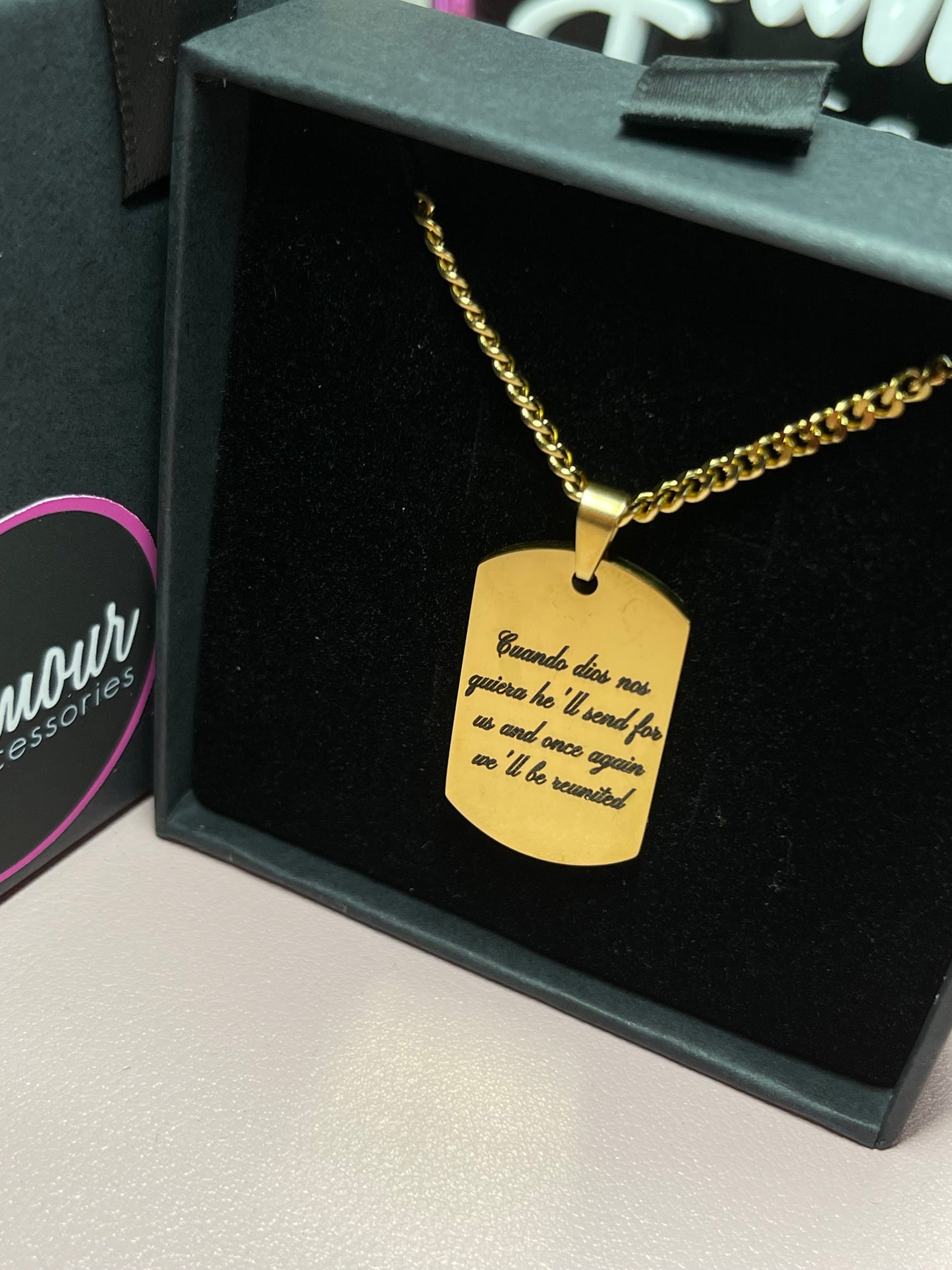 Personalized ID tag necklace