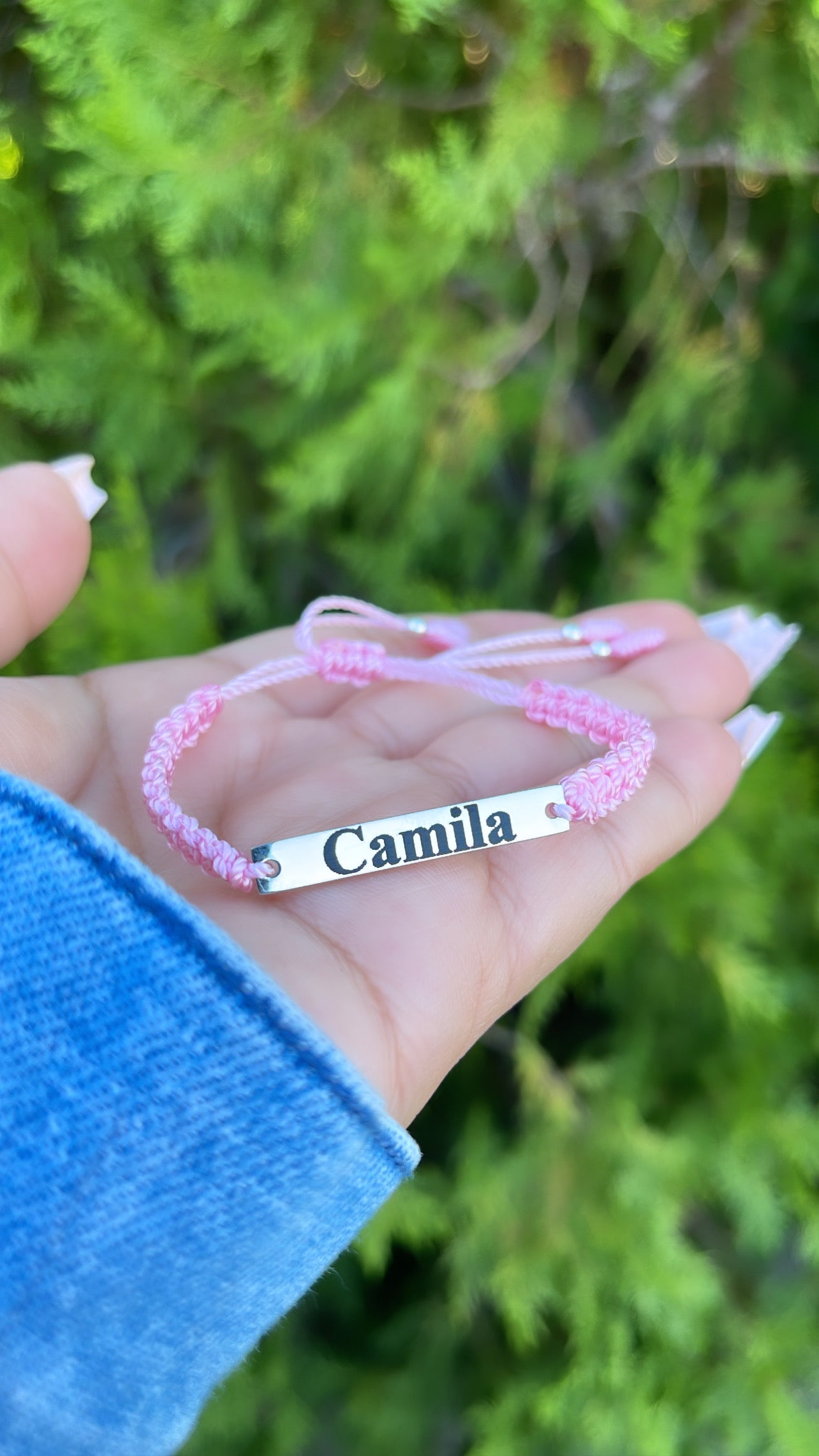 Personalized Name plate bracelet-Braided