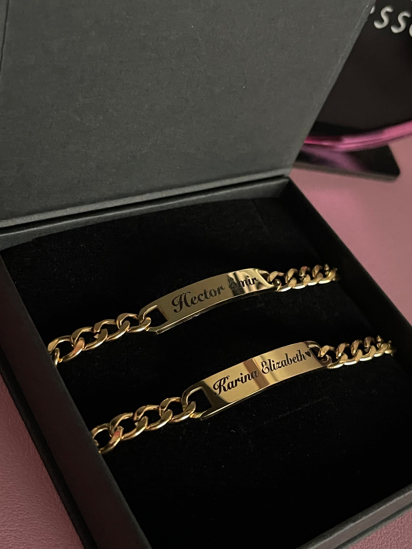 Chunky personalized bracelet- unisex
