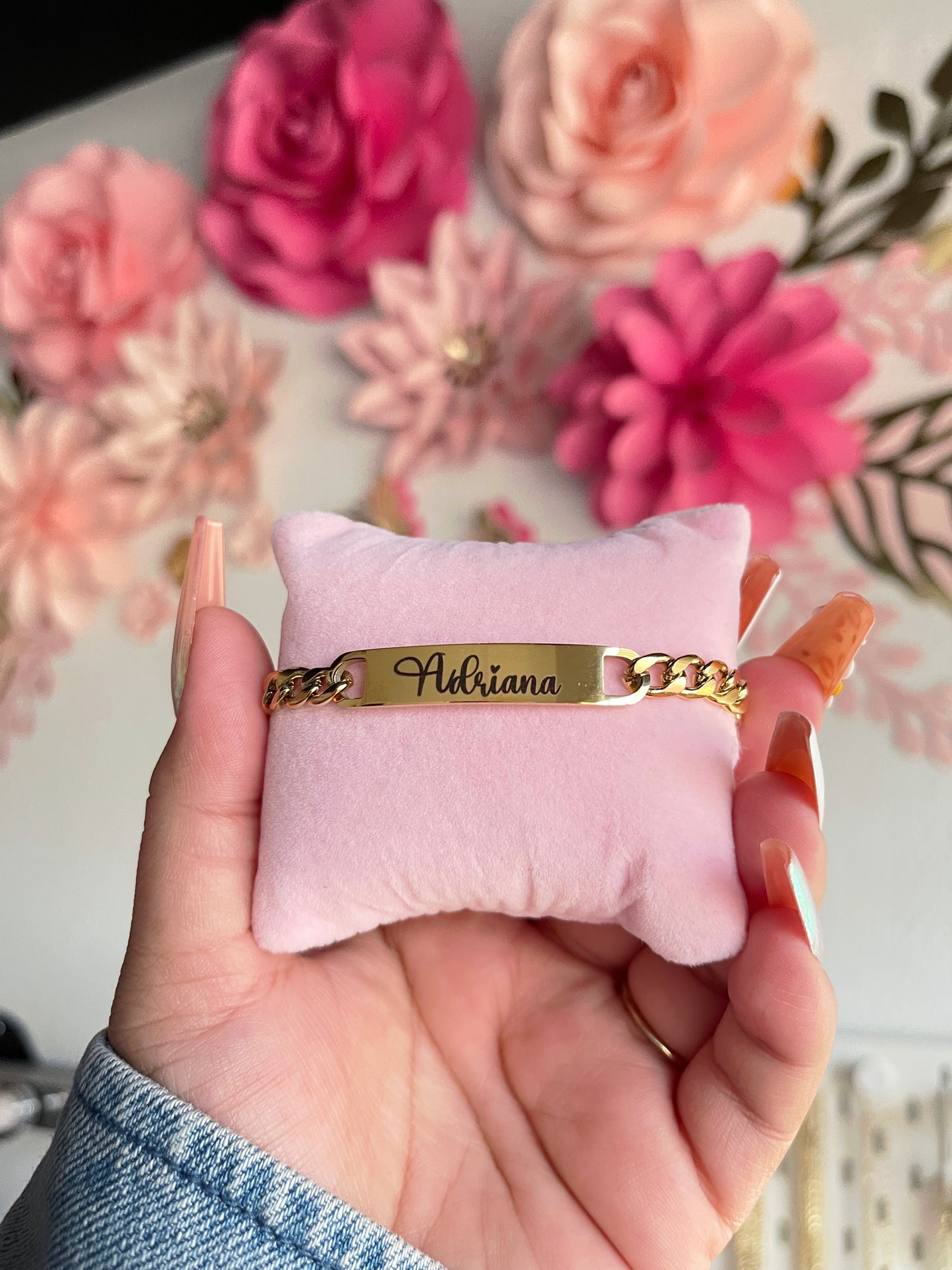 Chunky personalized bracelet- unisex