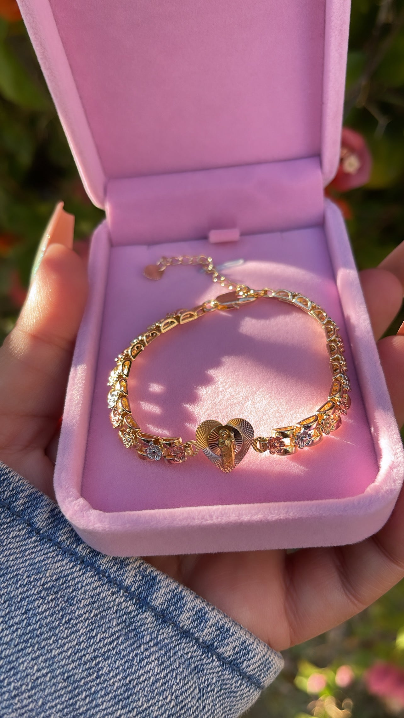 Adult San Judas gold plated bracelet