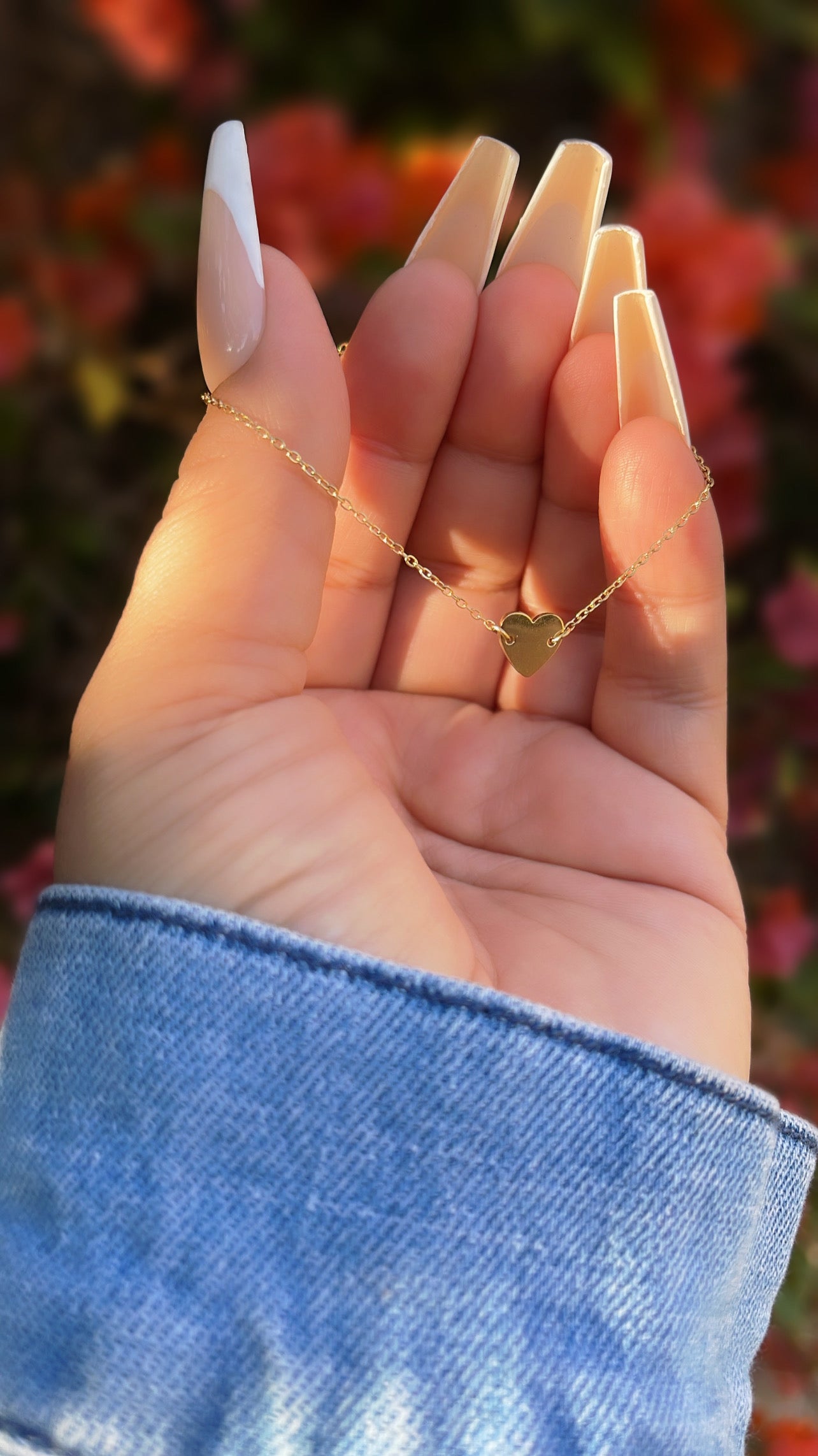 Personalized Dainty 🩷 heart bracelet