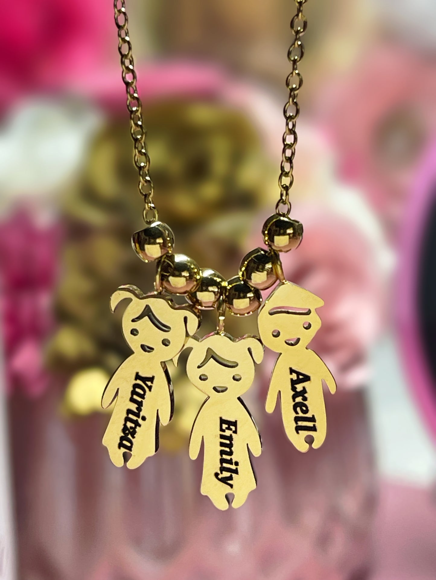 Personalized child charm necklace