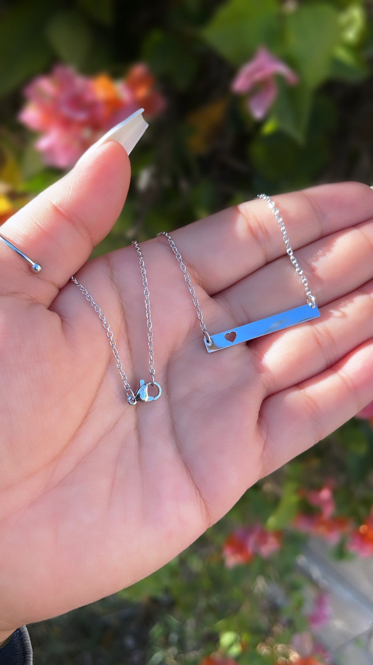 Personalized Name plate necklace- Steel