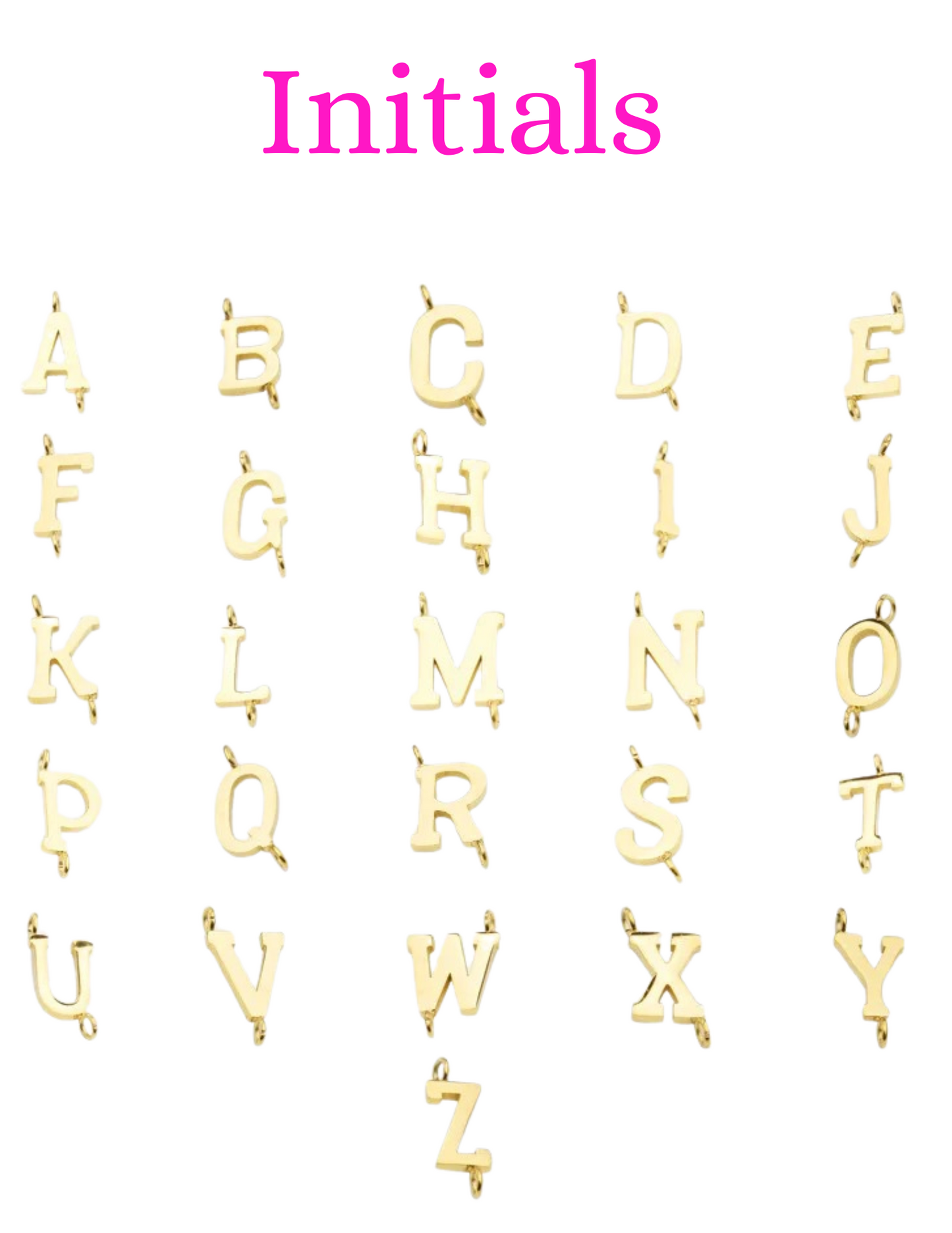 Initial charm bracelet