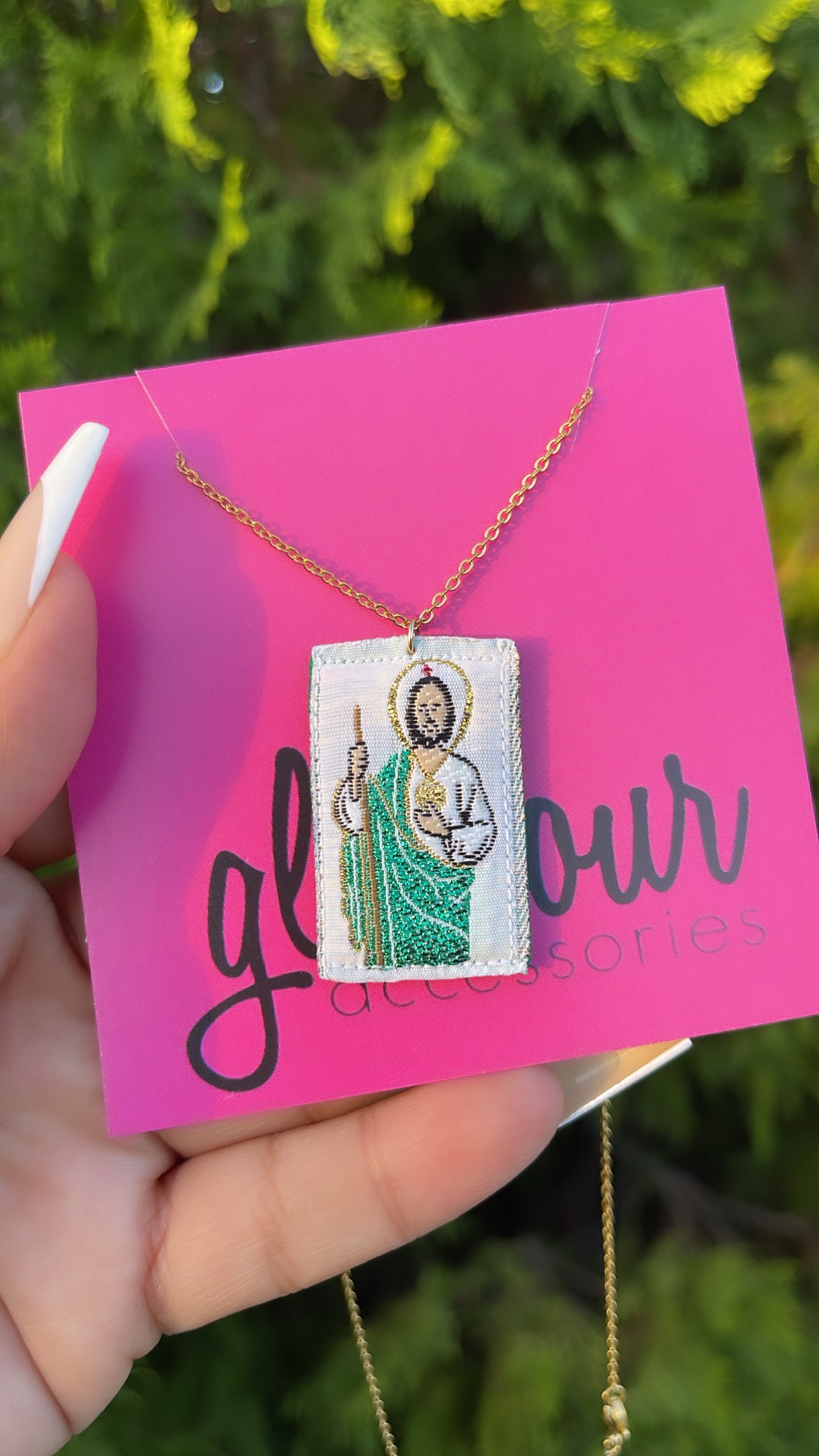 San Judas Tadeo Escapulario Necklace- 20"