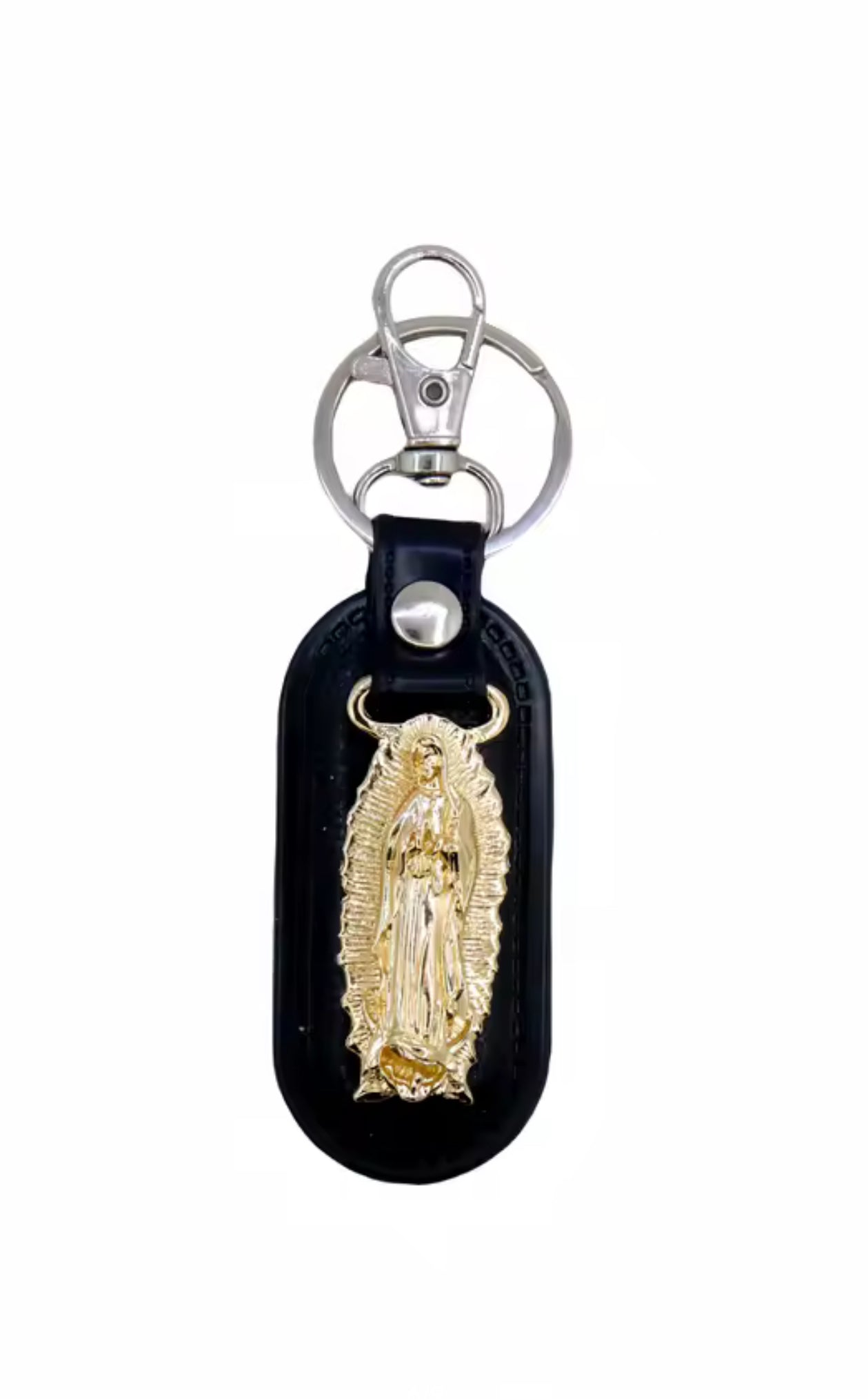 Virgen de Guadalupe keychain- Gold