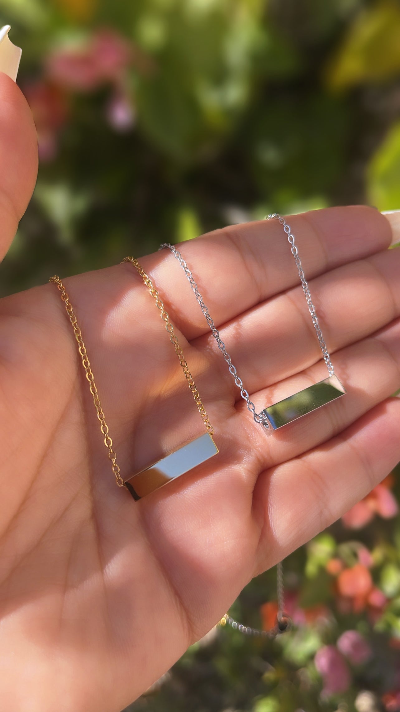 Personalized Mini Bar necklace