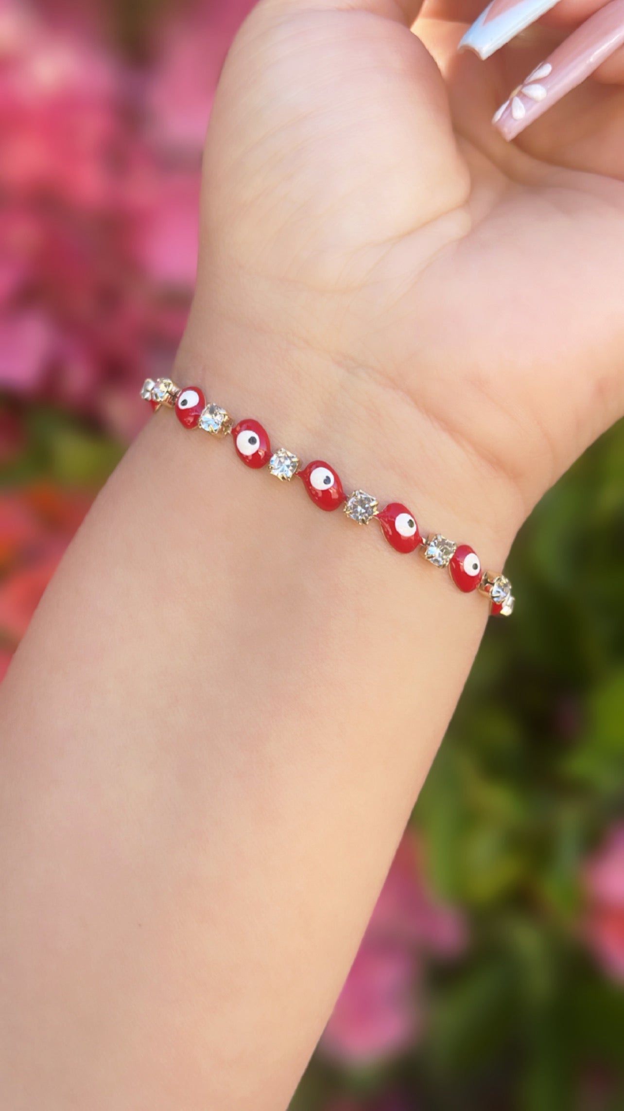 Red Oval eye bracelet