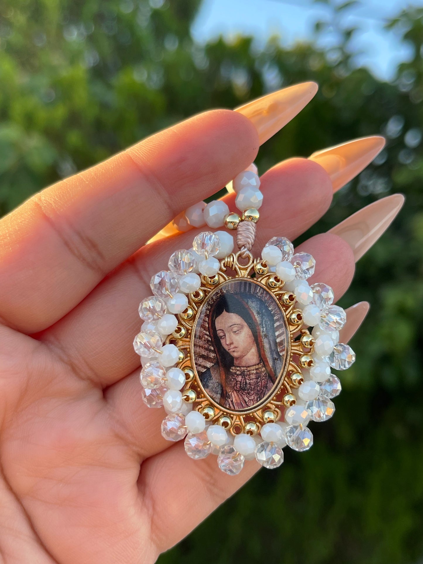 Pearl Crystal Virgencita bendicion