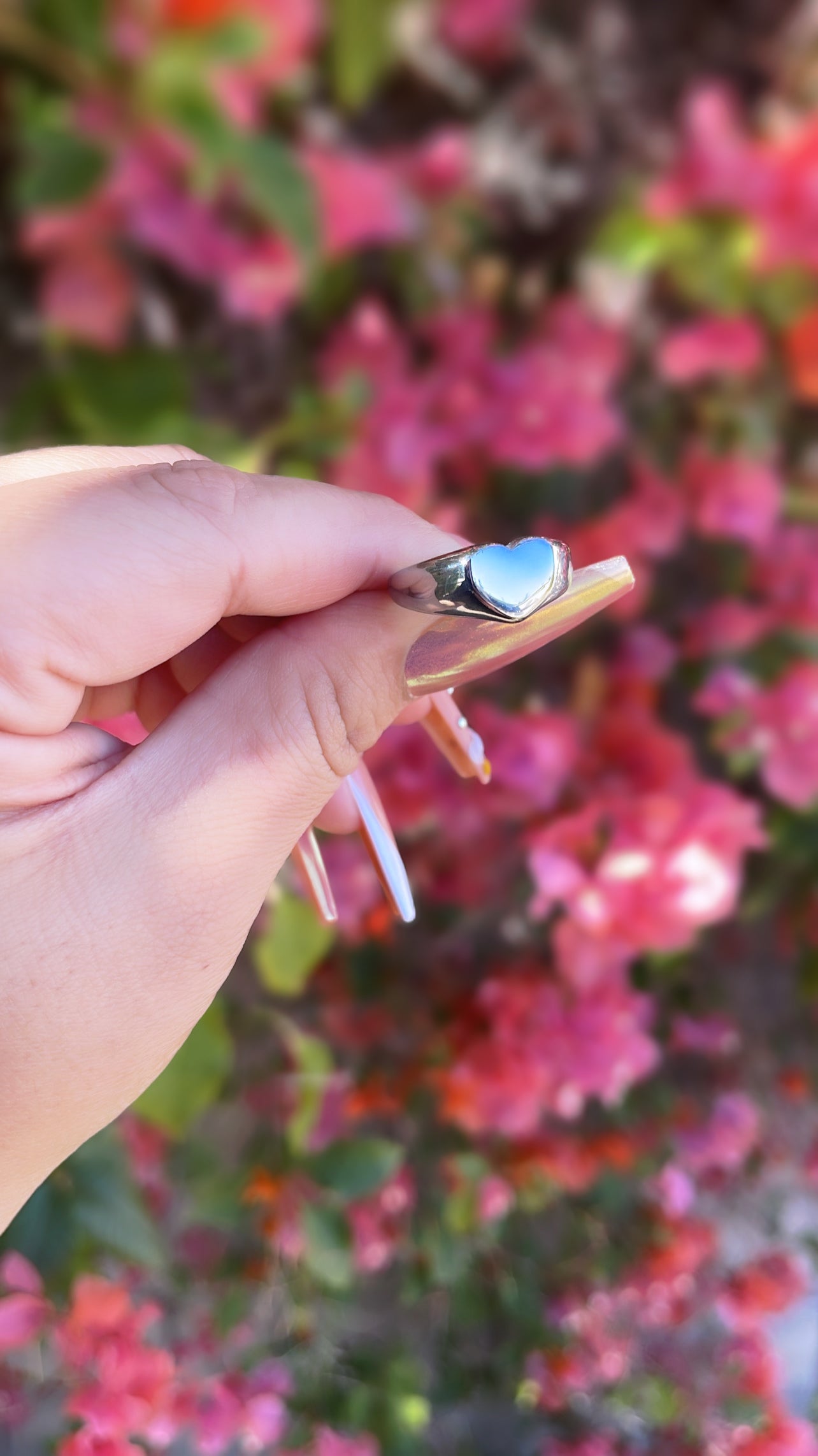 Personalized 🤍 Silver heart ring