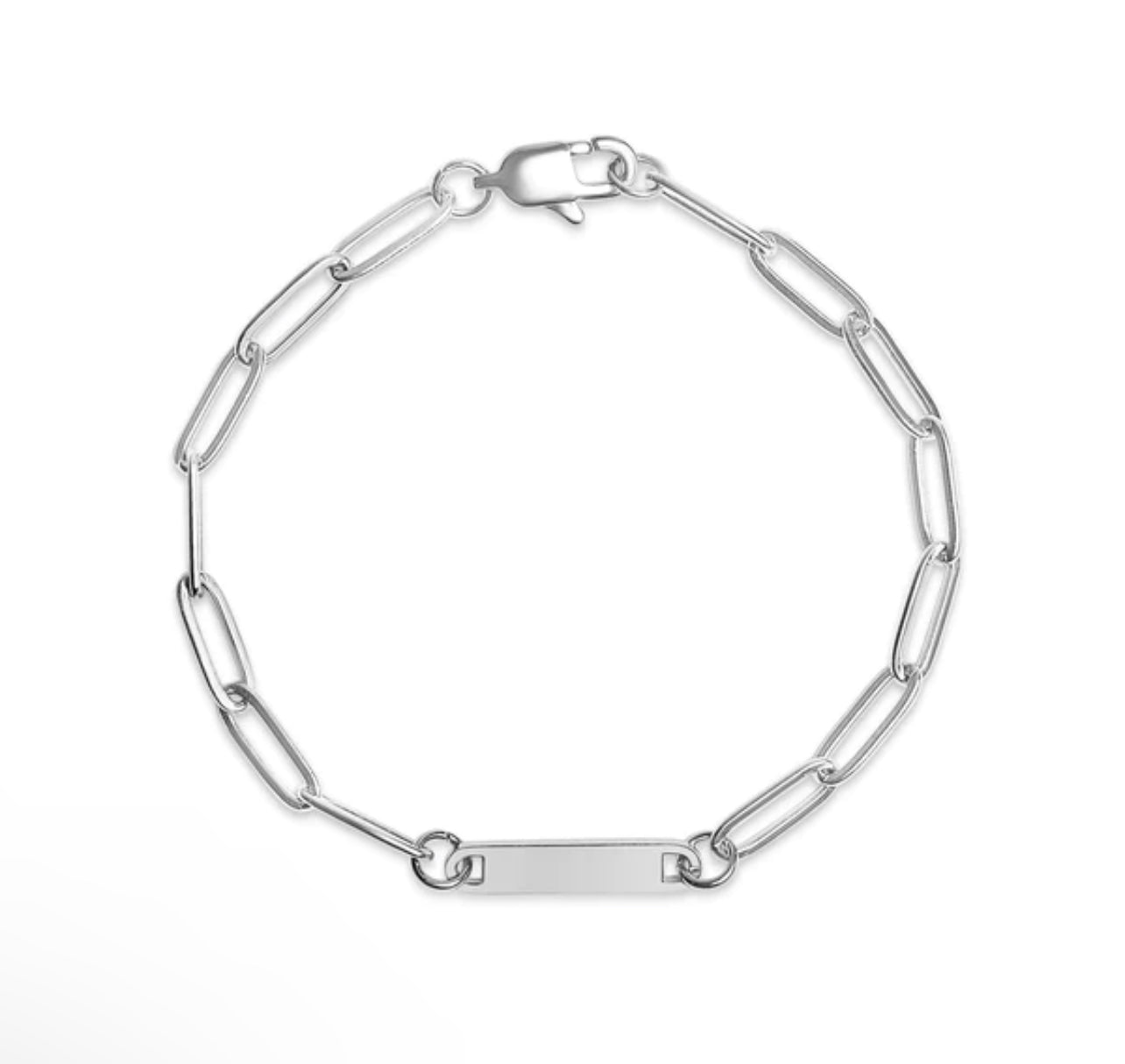Personalized paper clip bracelet