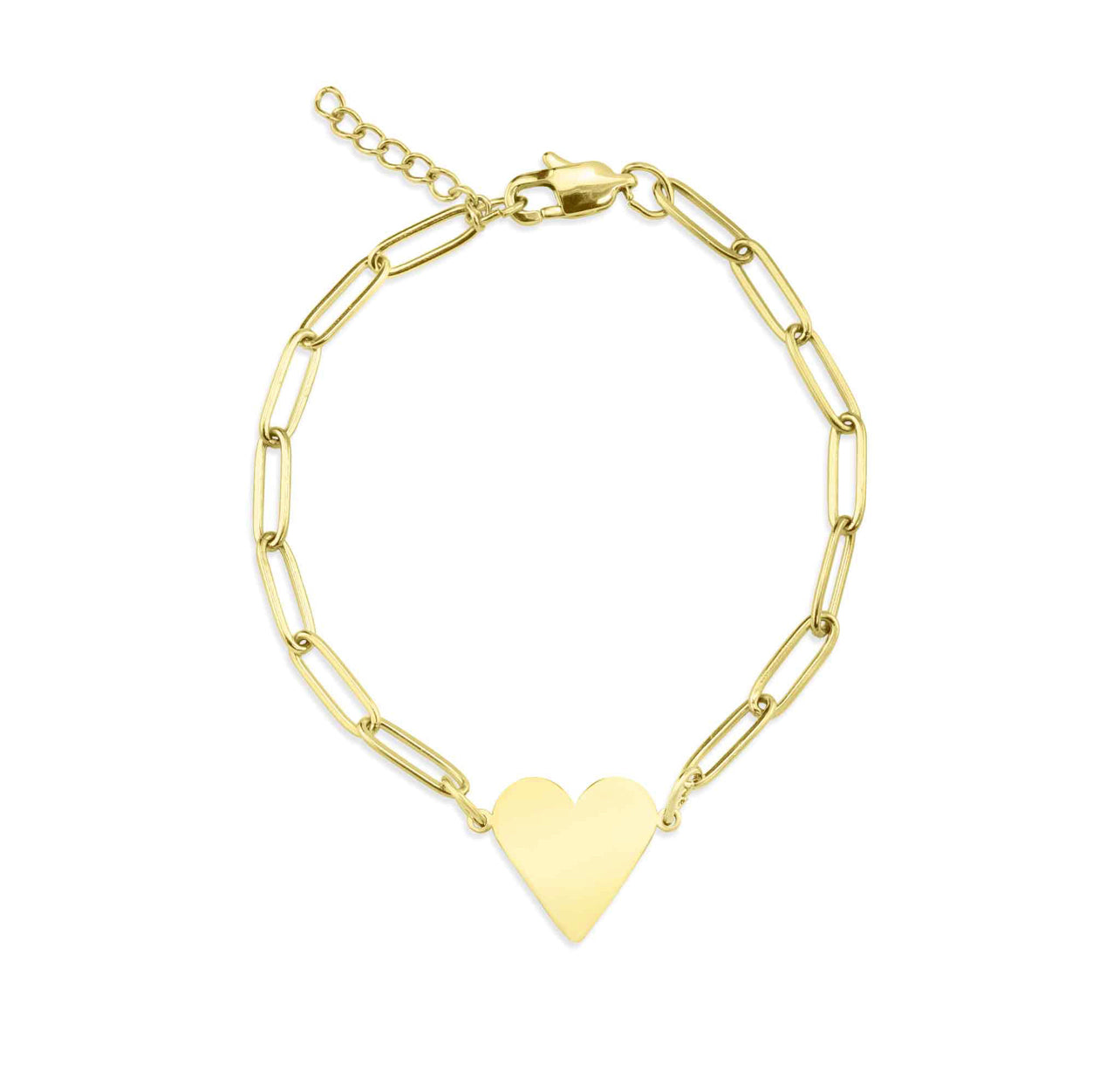 Personalized heart charm bracelet