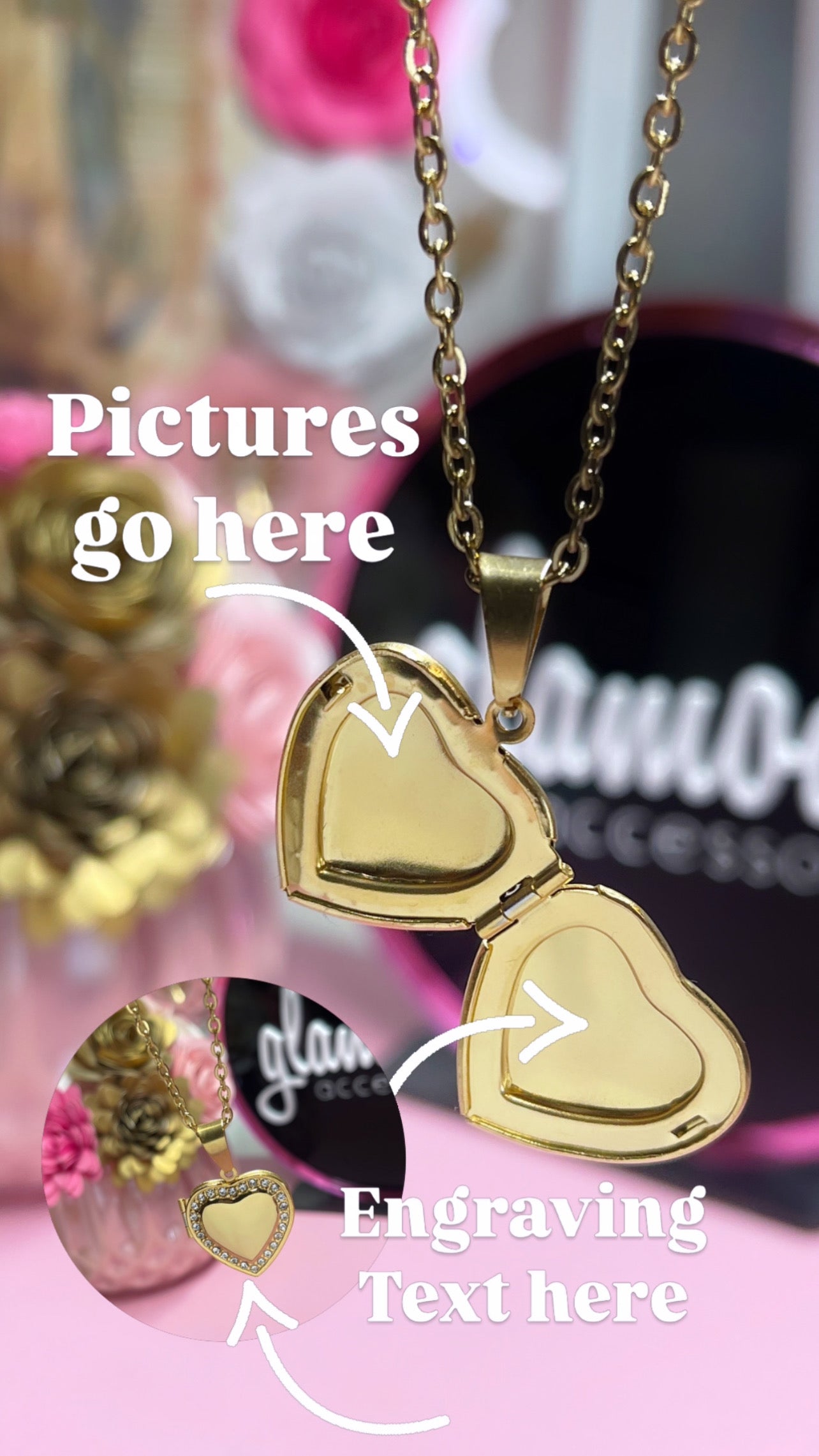 Personalized Crystal locket