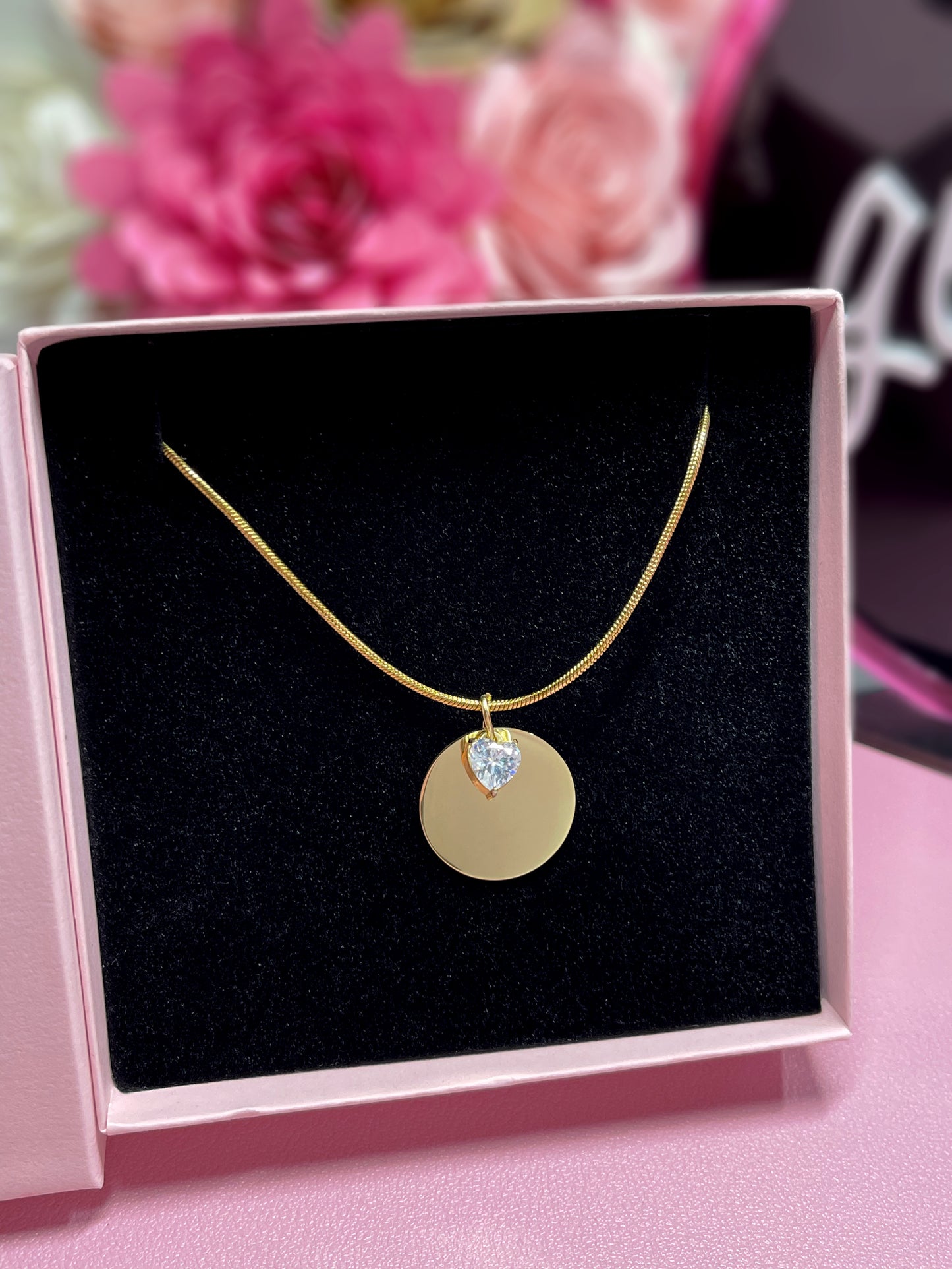 Collar con dije de corazón personalizado