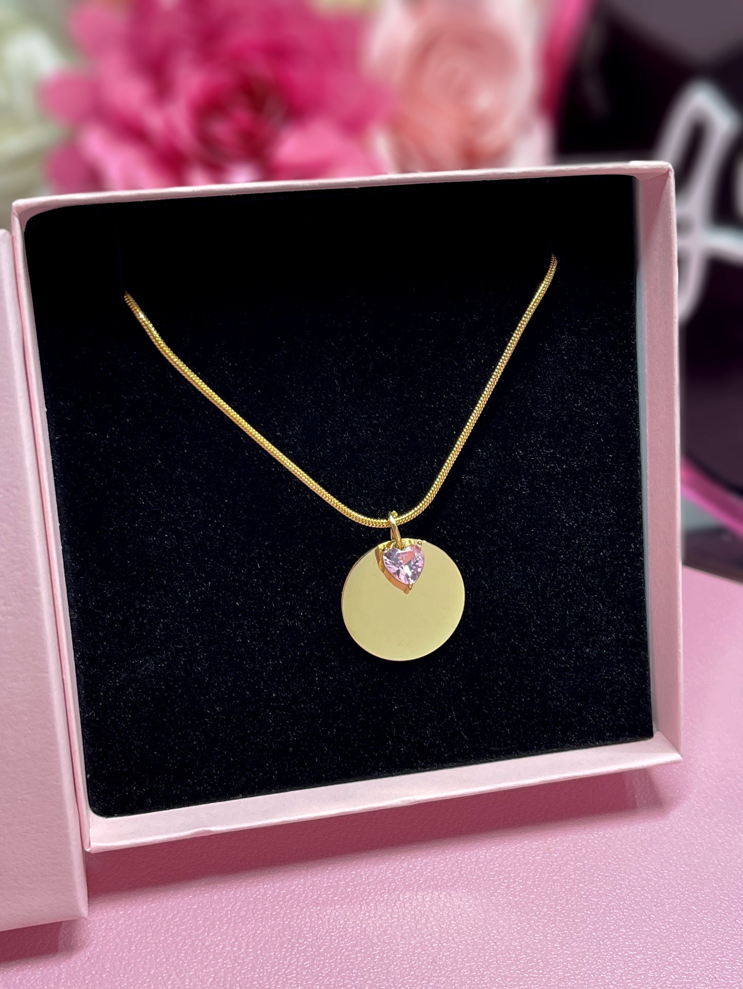 Collar con dije de corazón personalizado