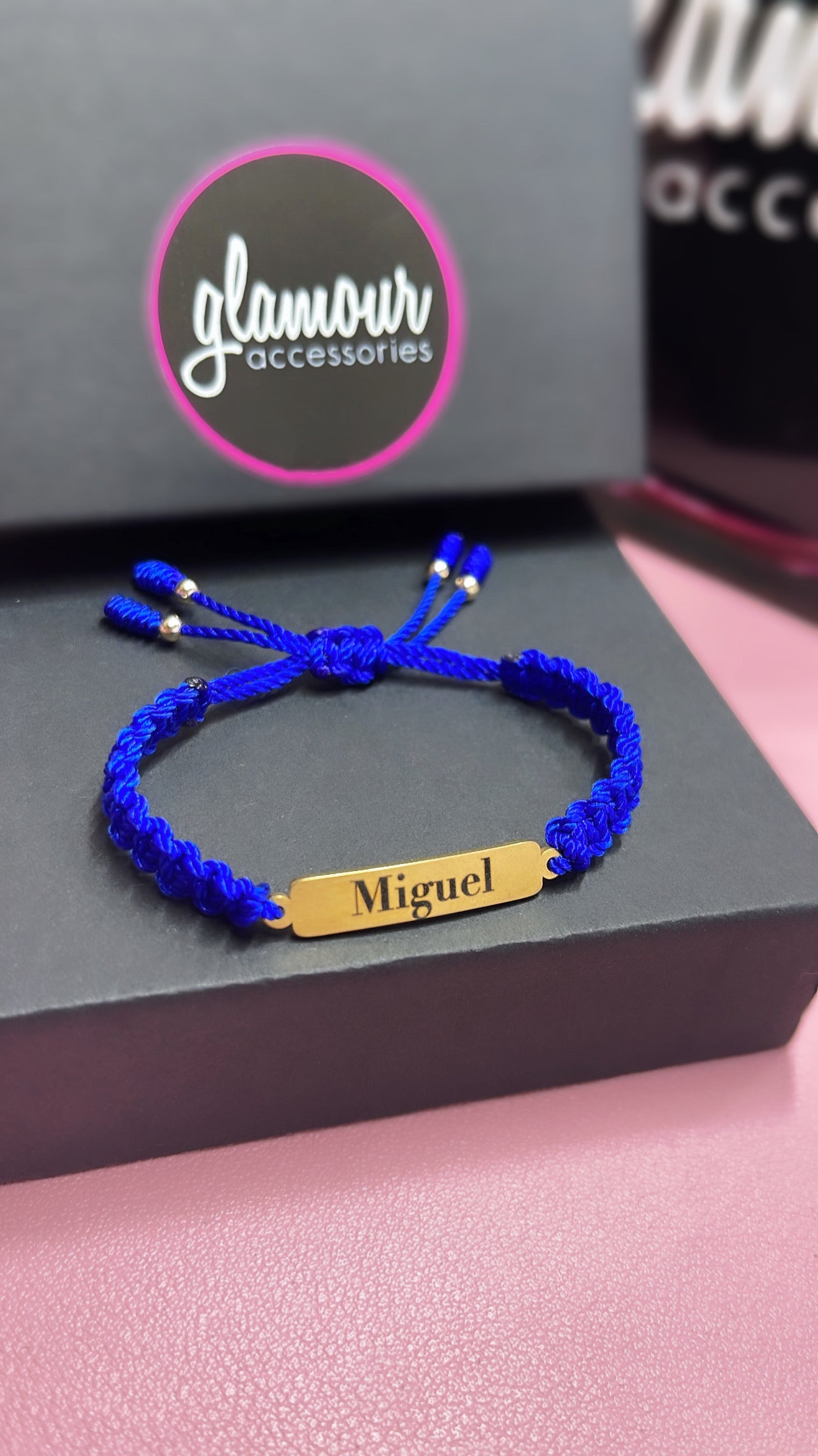 Pulsera con placa con nombre para bebé/niño