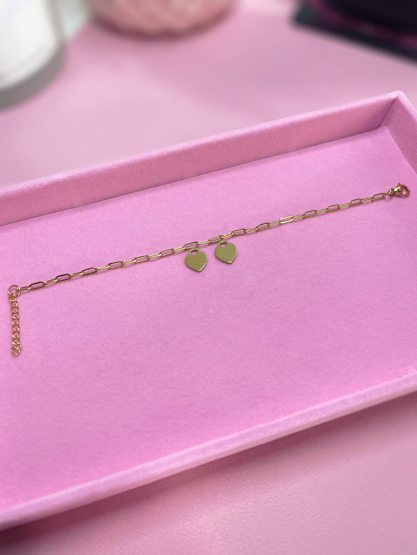 Personalized Heart charm bracelet