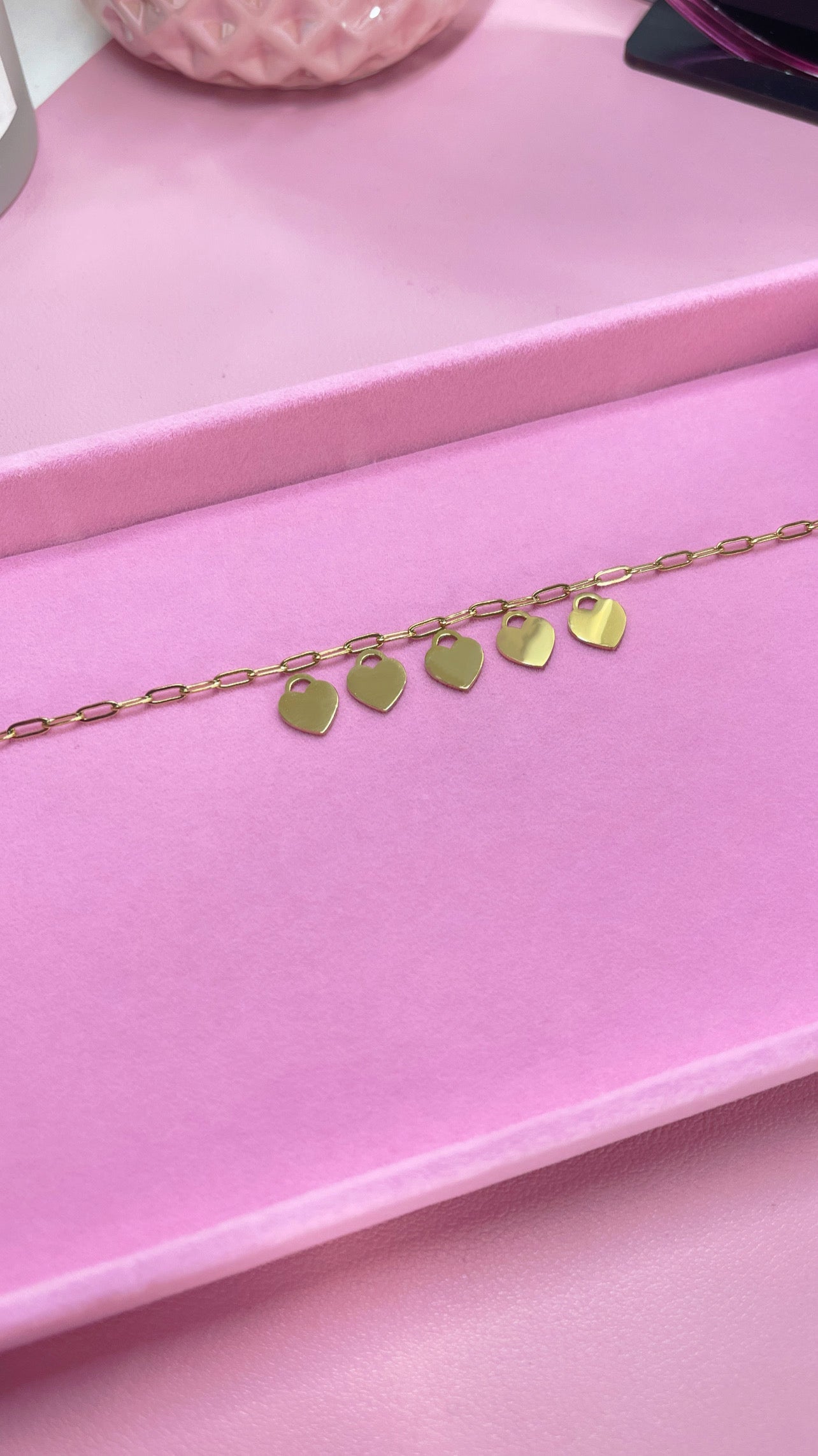 Personalized Heart charm bracelet