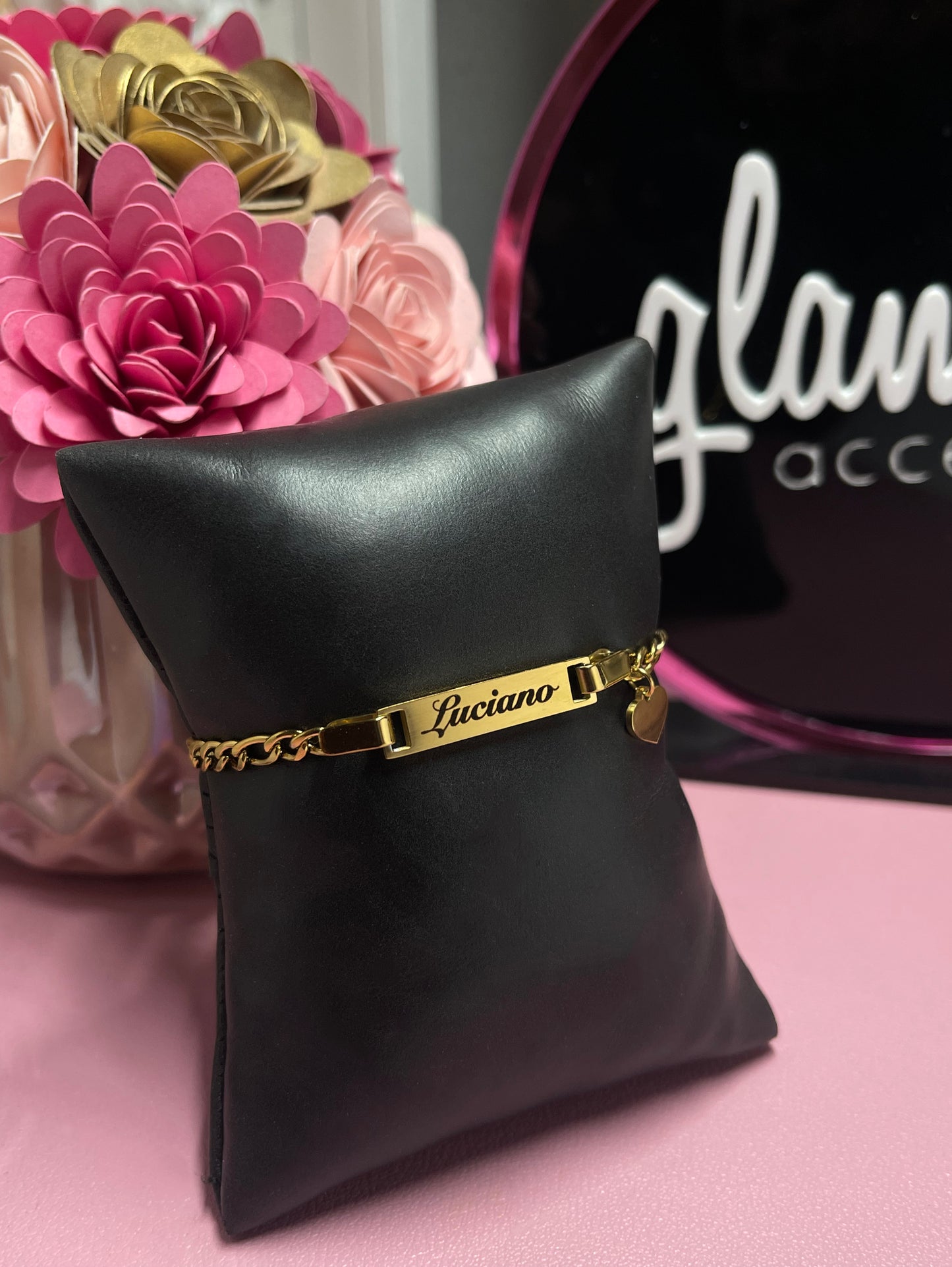💕Child personalized bracelet - dangly heart