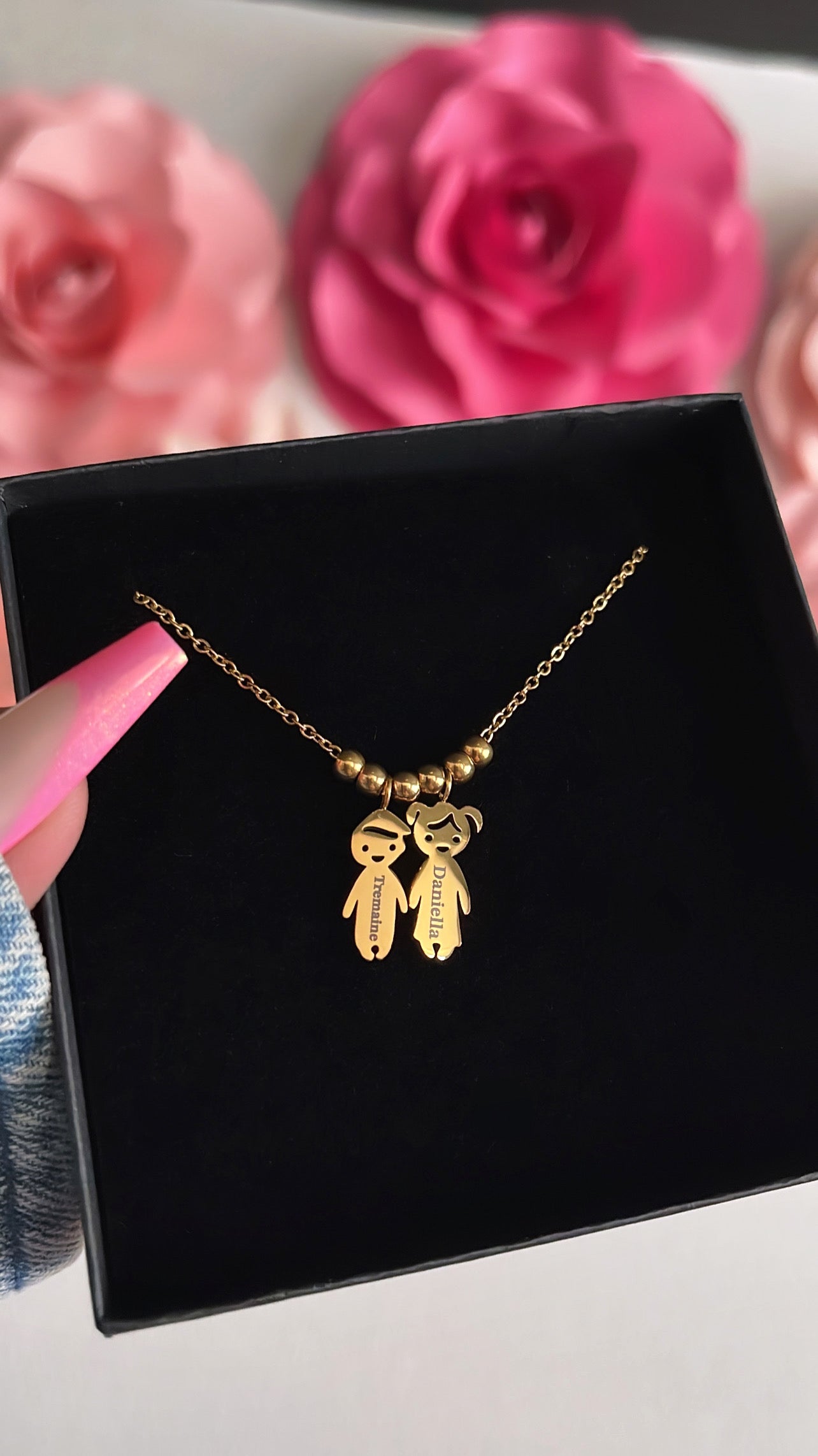 Personalized child charm necklace