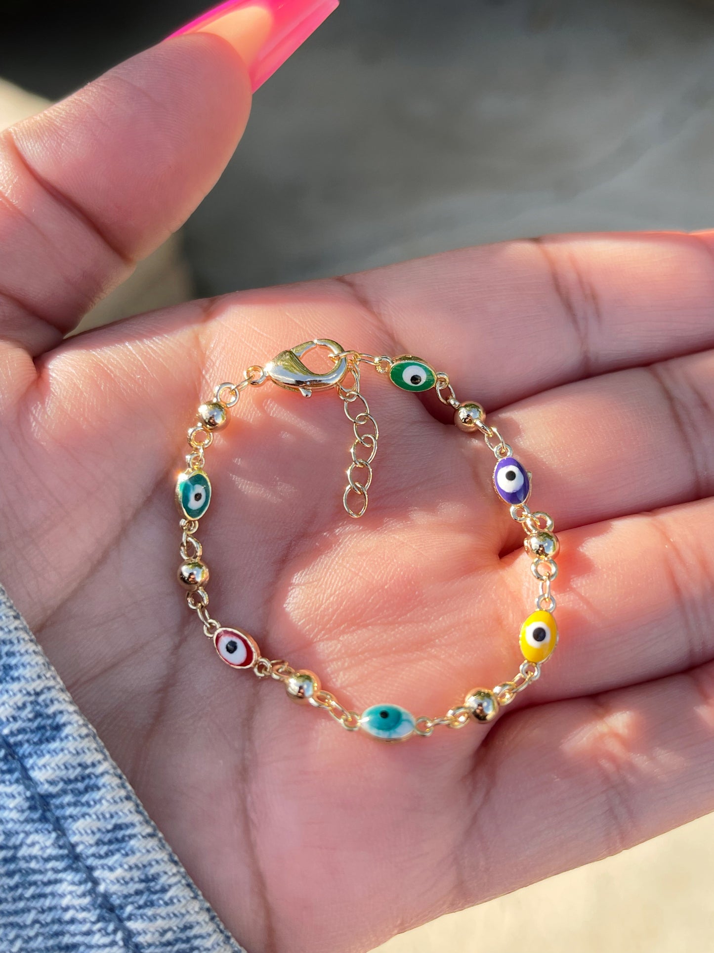 Child 6" Multicolor eye bracelet