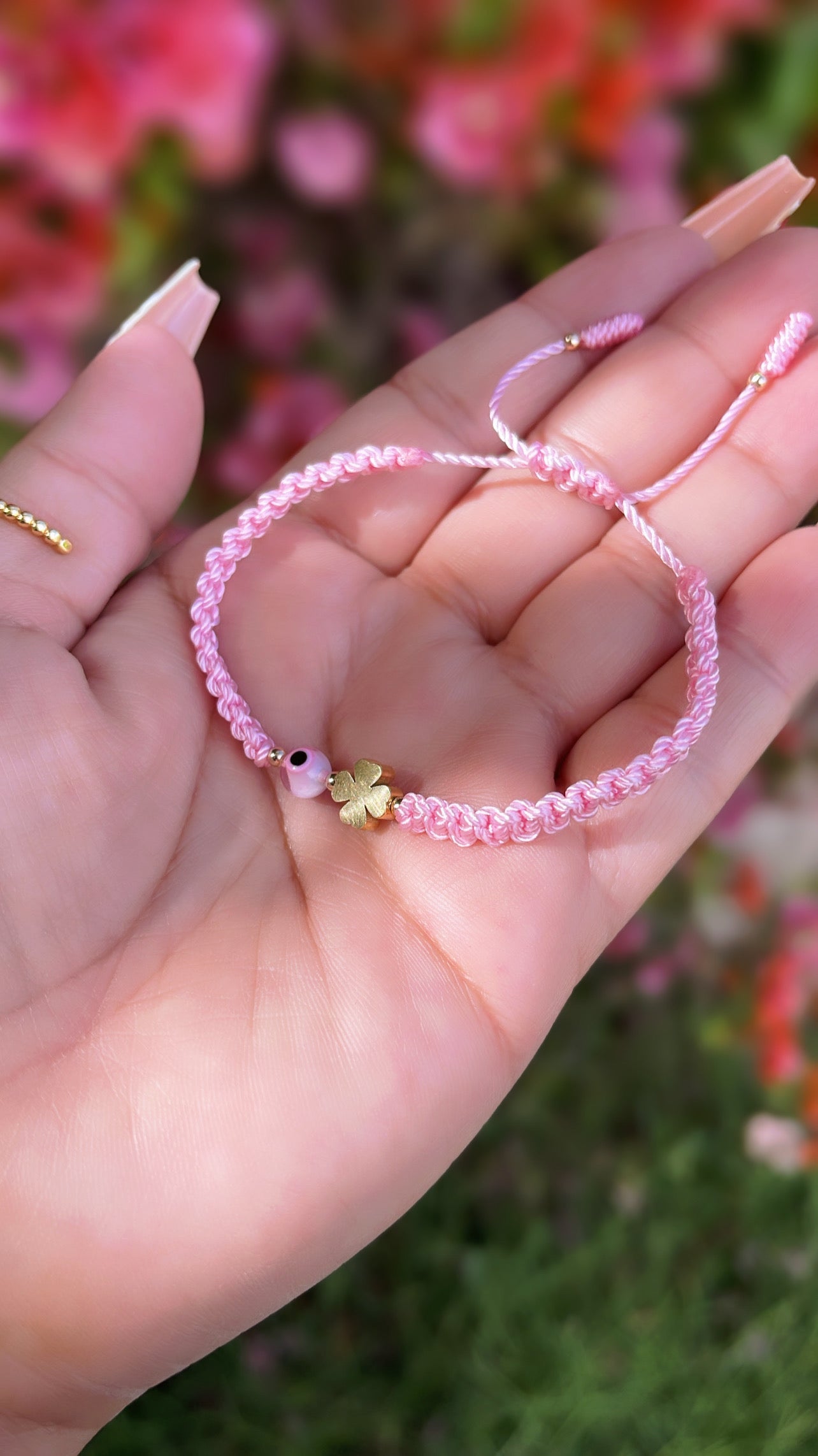 🩷🍀Pink clover bracelet
