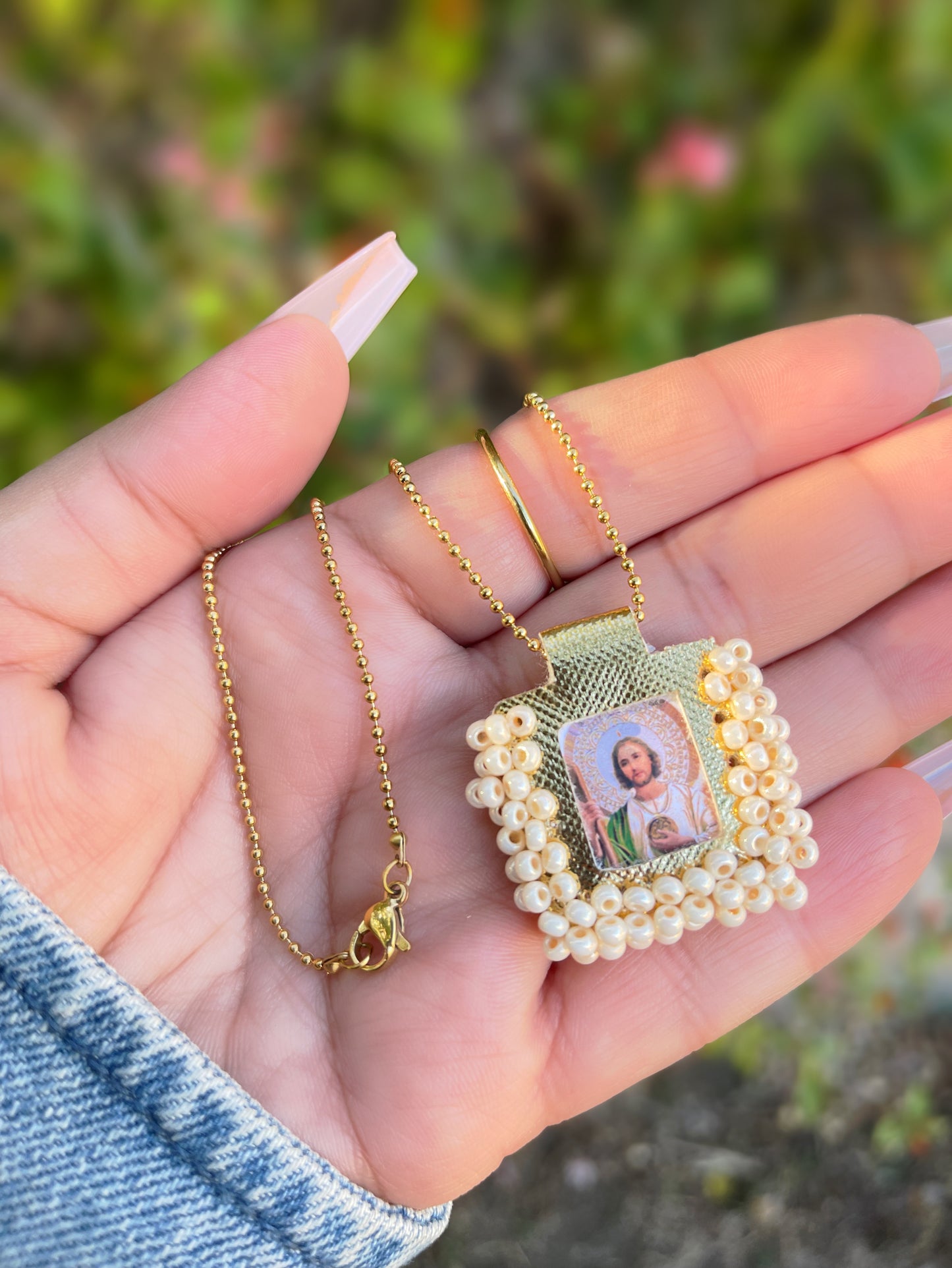 San Judas embroidered Scapular