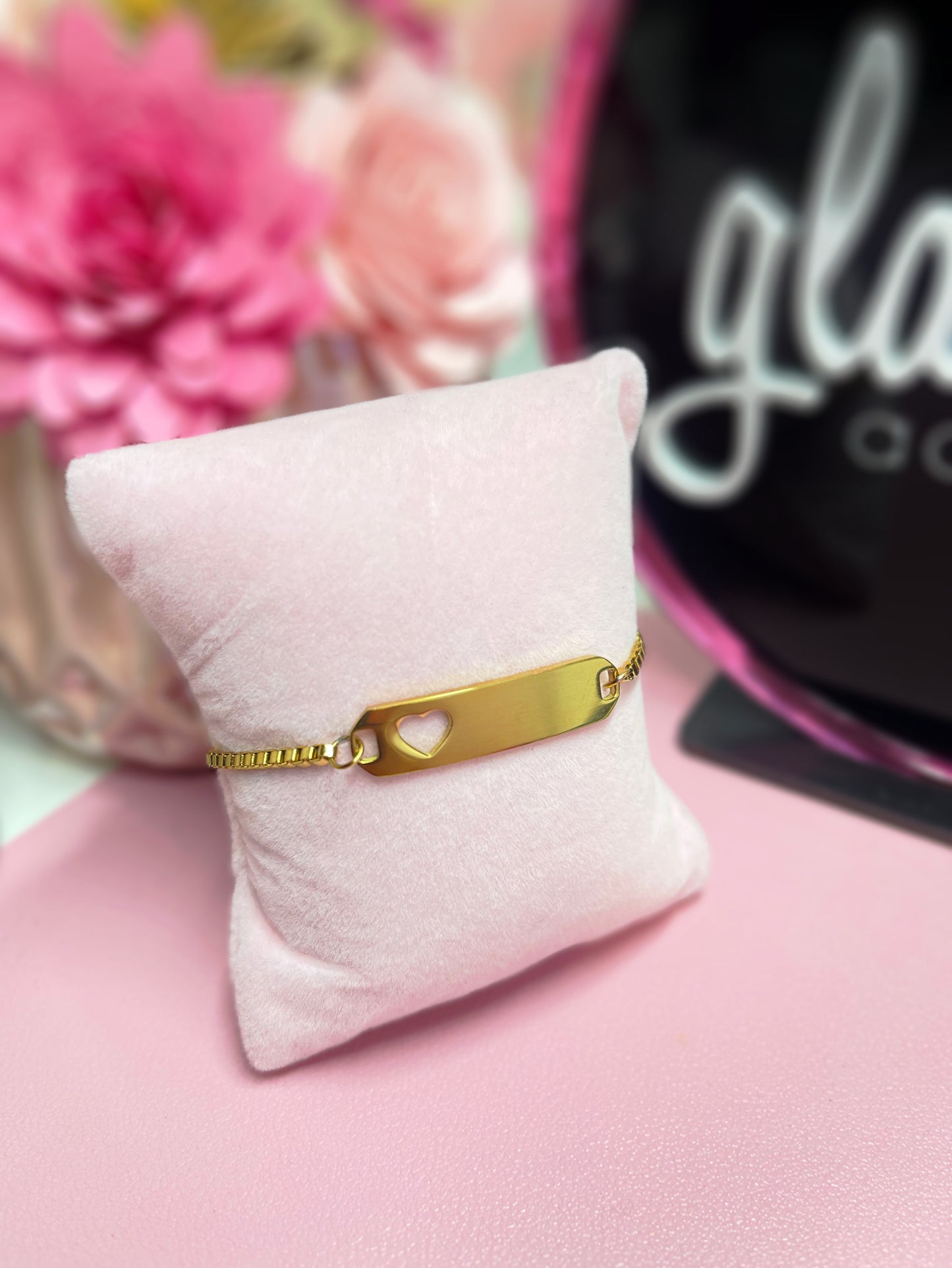 Pulsera infantil personalizada con corazón