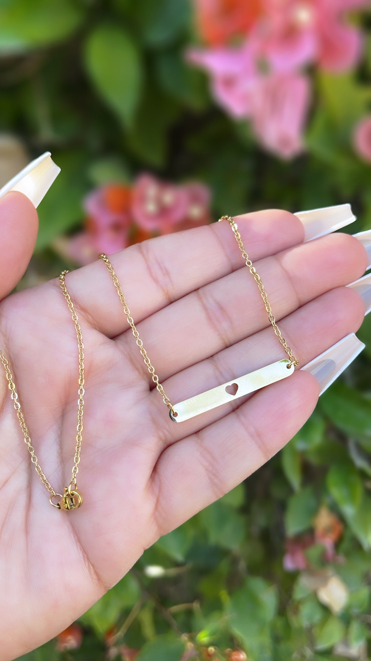 Personalized heart Bar đź’•necklace