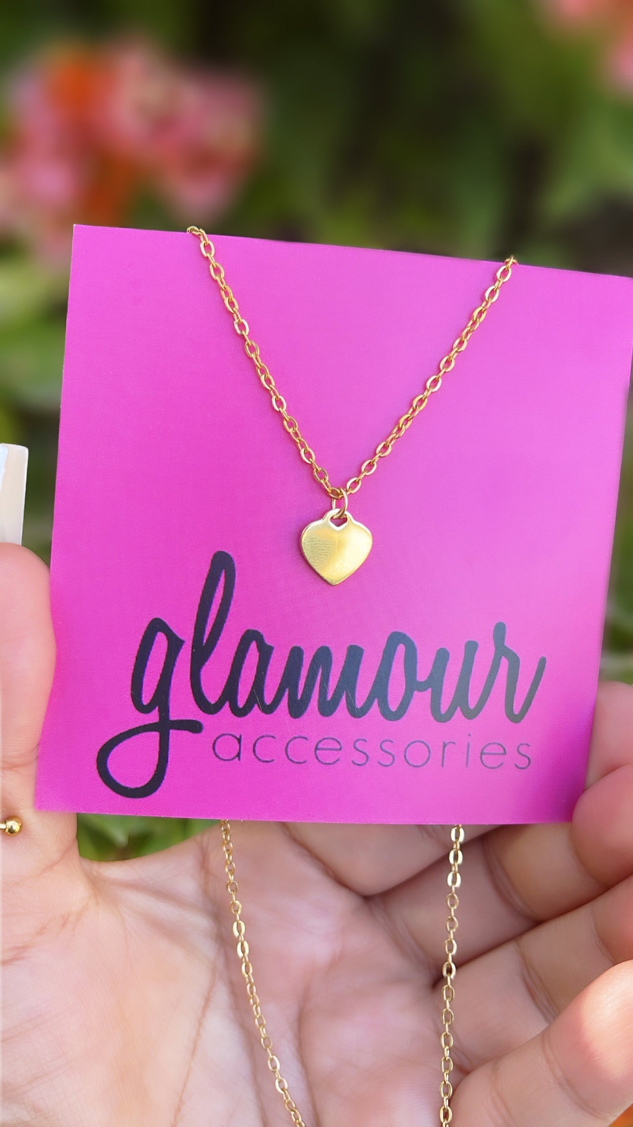 Collar de mini corazón personalizado