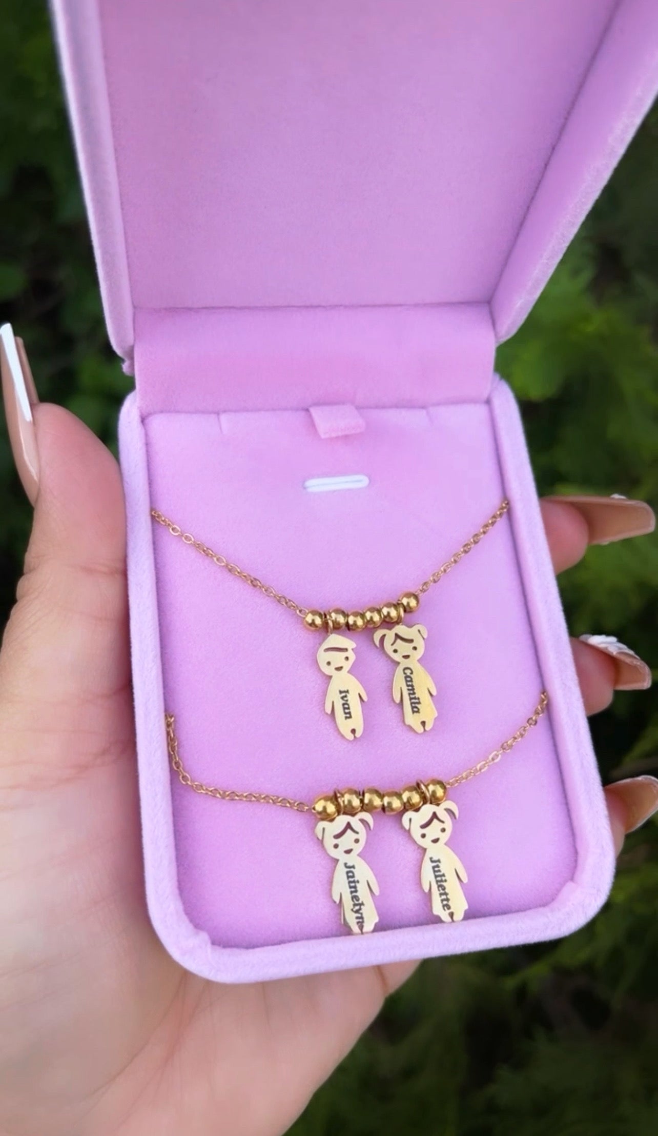 Personalized child charm necklace