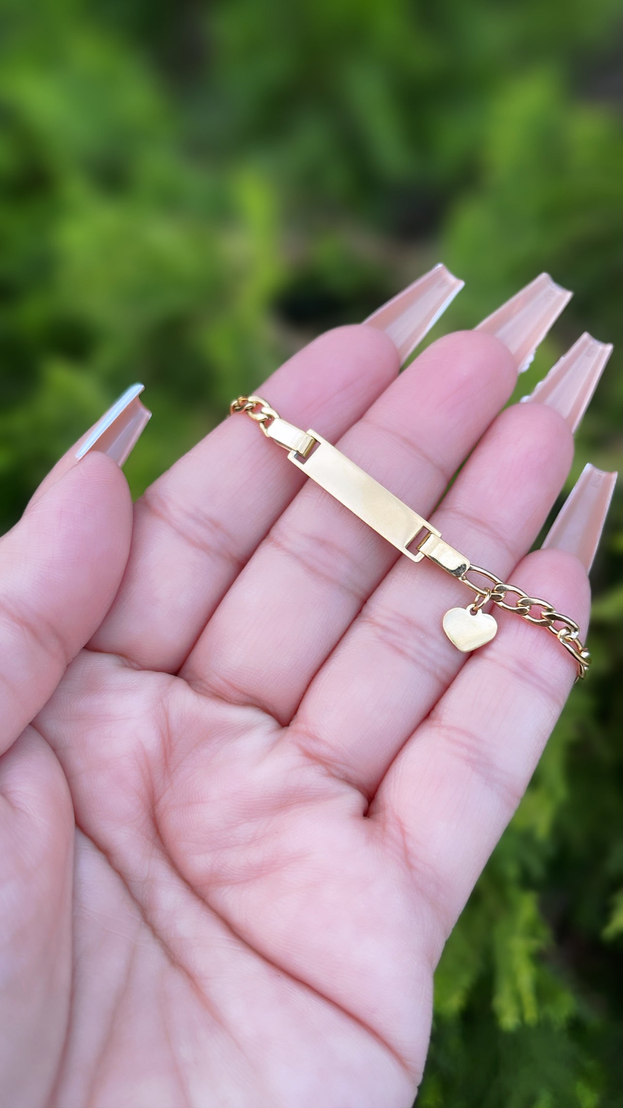 💕Child personalized bracelet - dangly heart