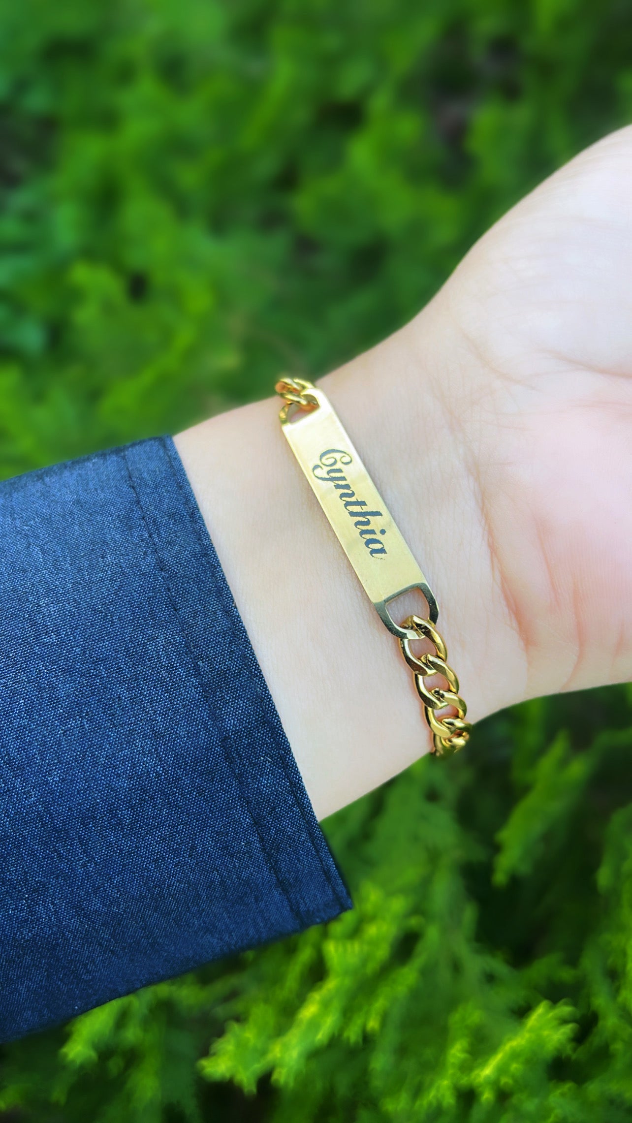 Chunky personalized bracelet- unisex