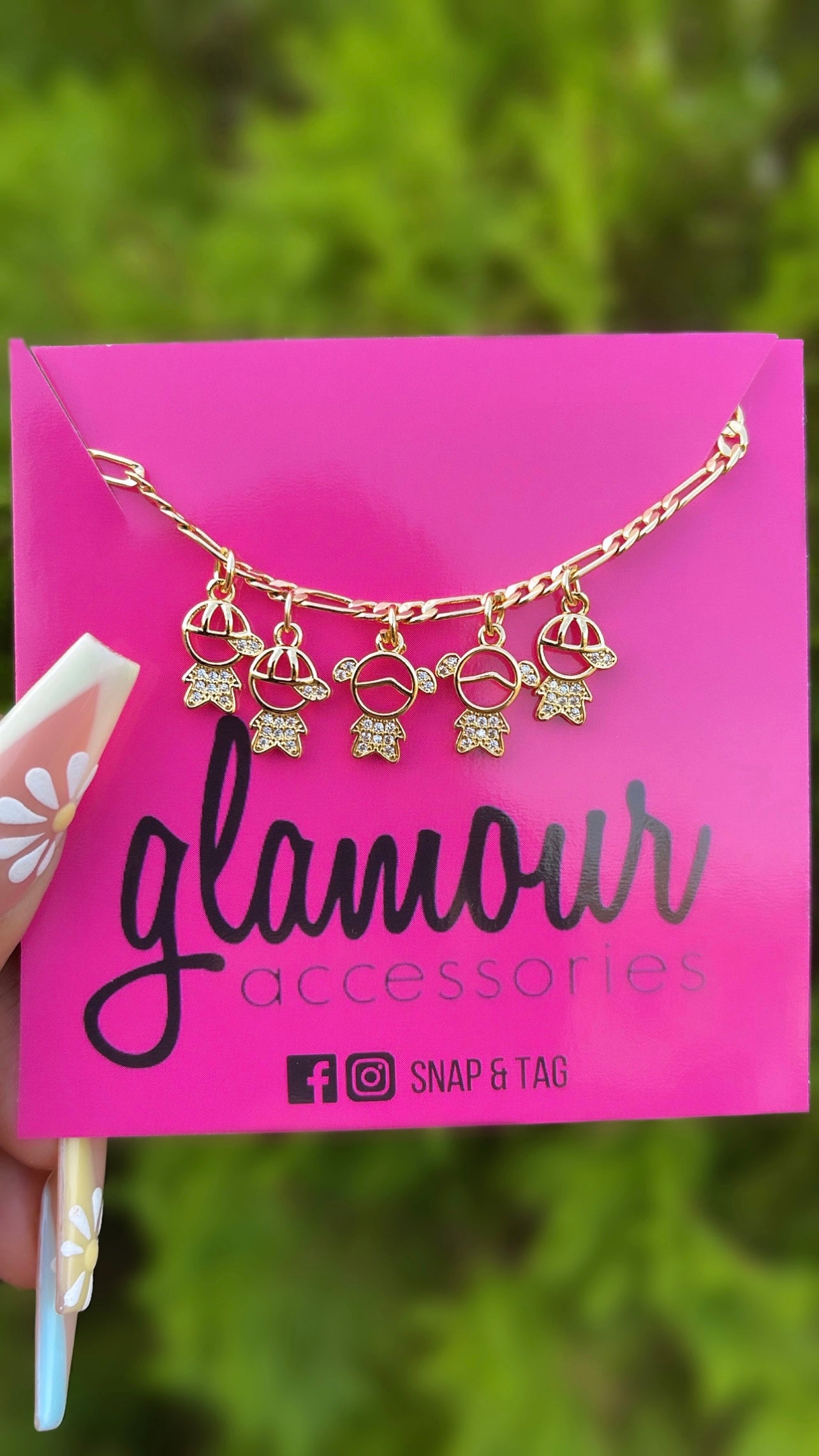 Custom child small charm bracelet