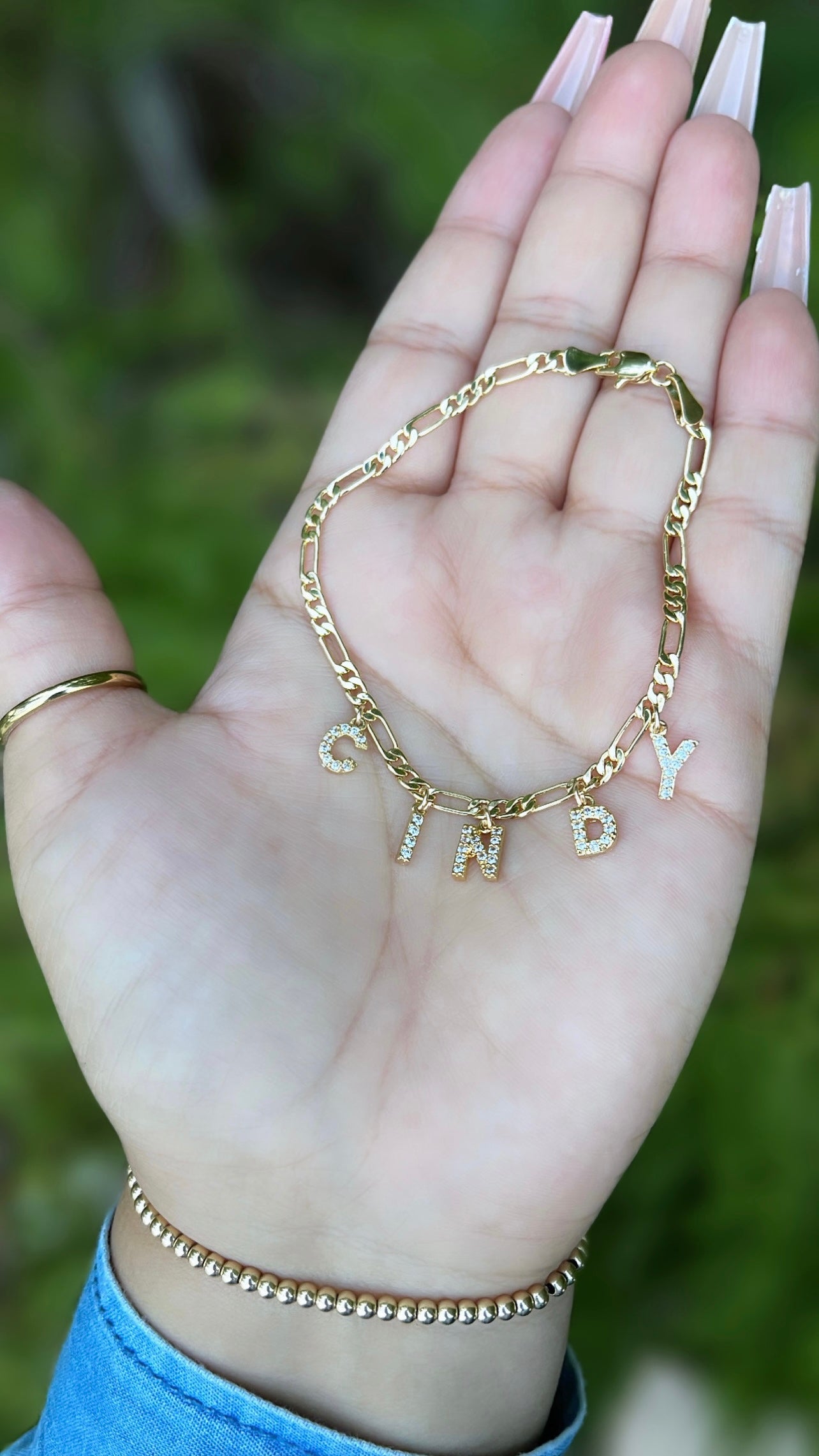 Custom Name charm bracelet