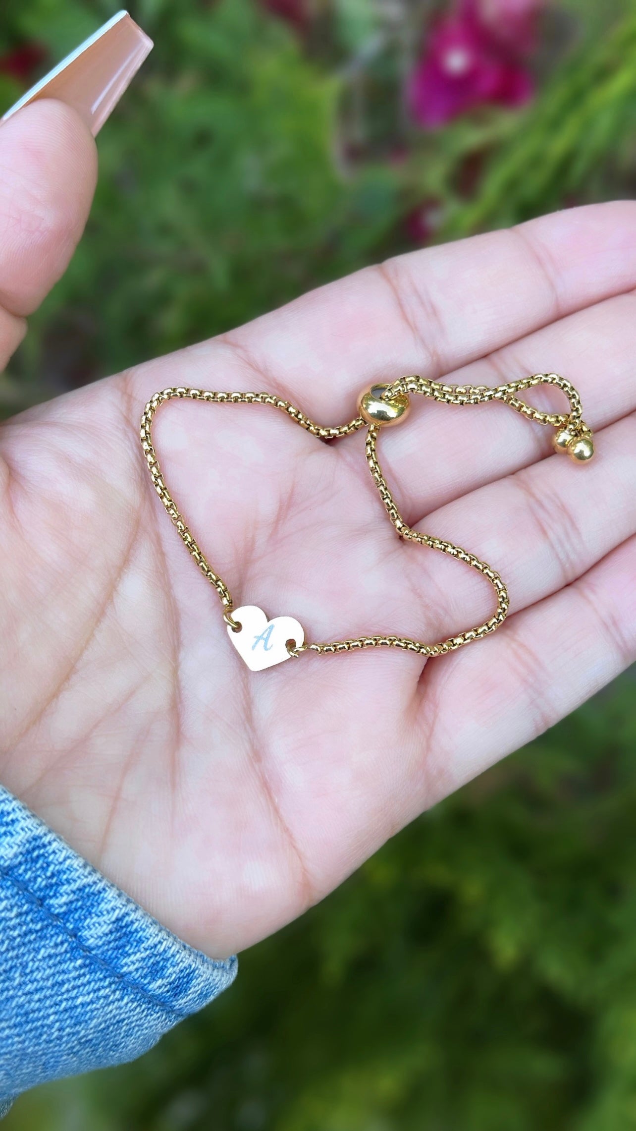 Personalized heart bracelet