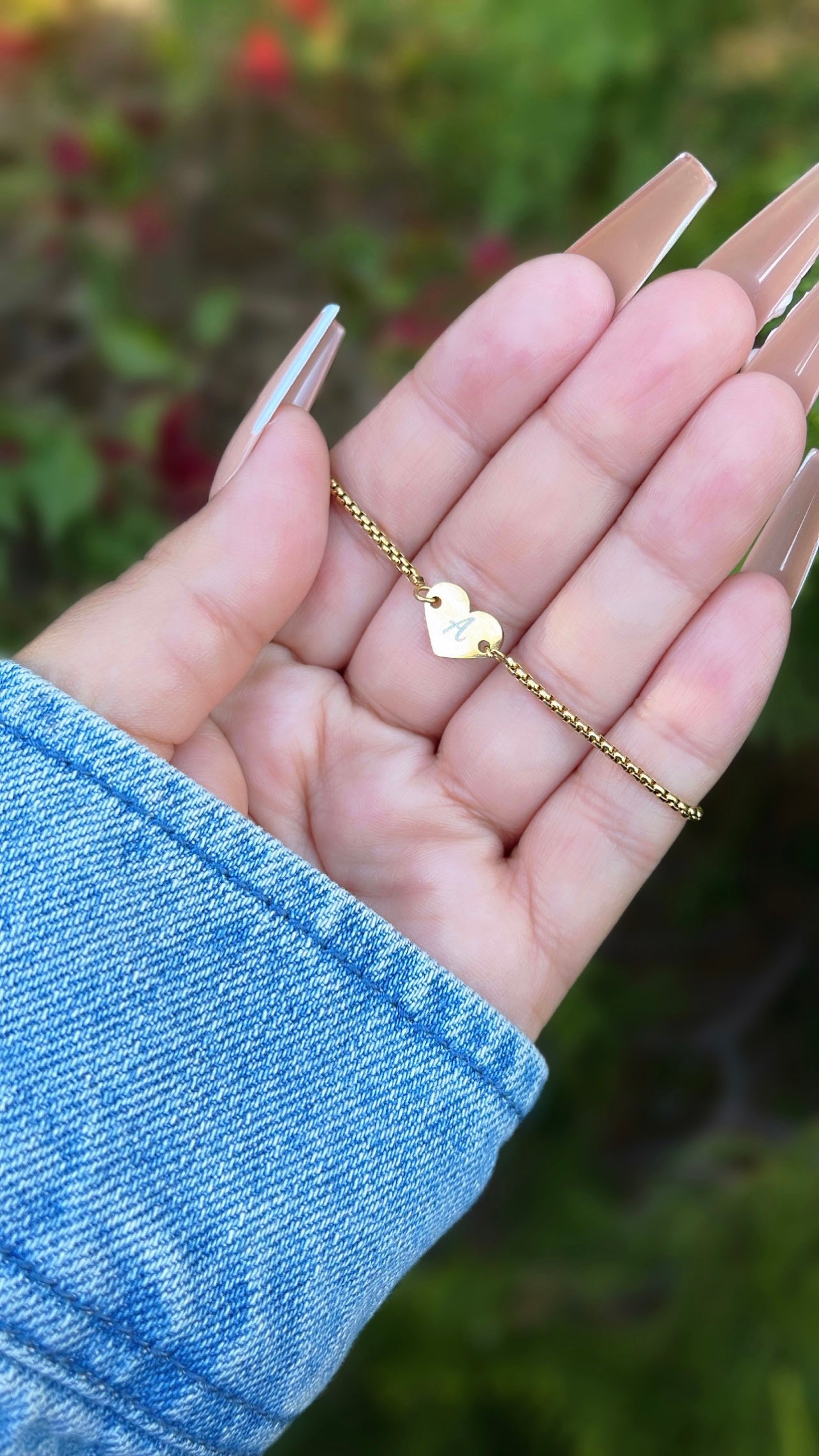 Personalized heart bracelet