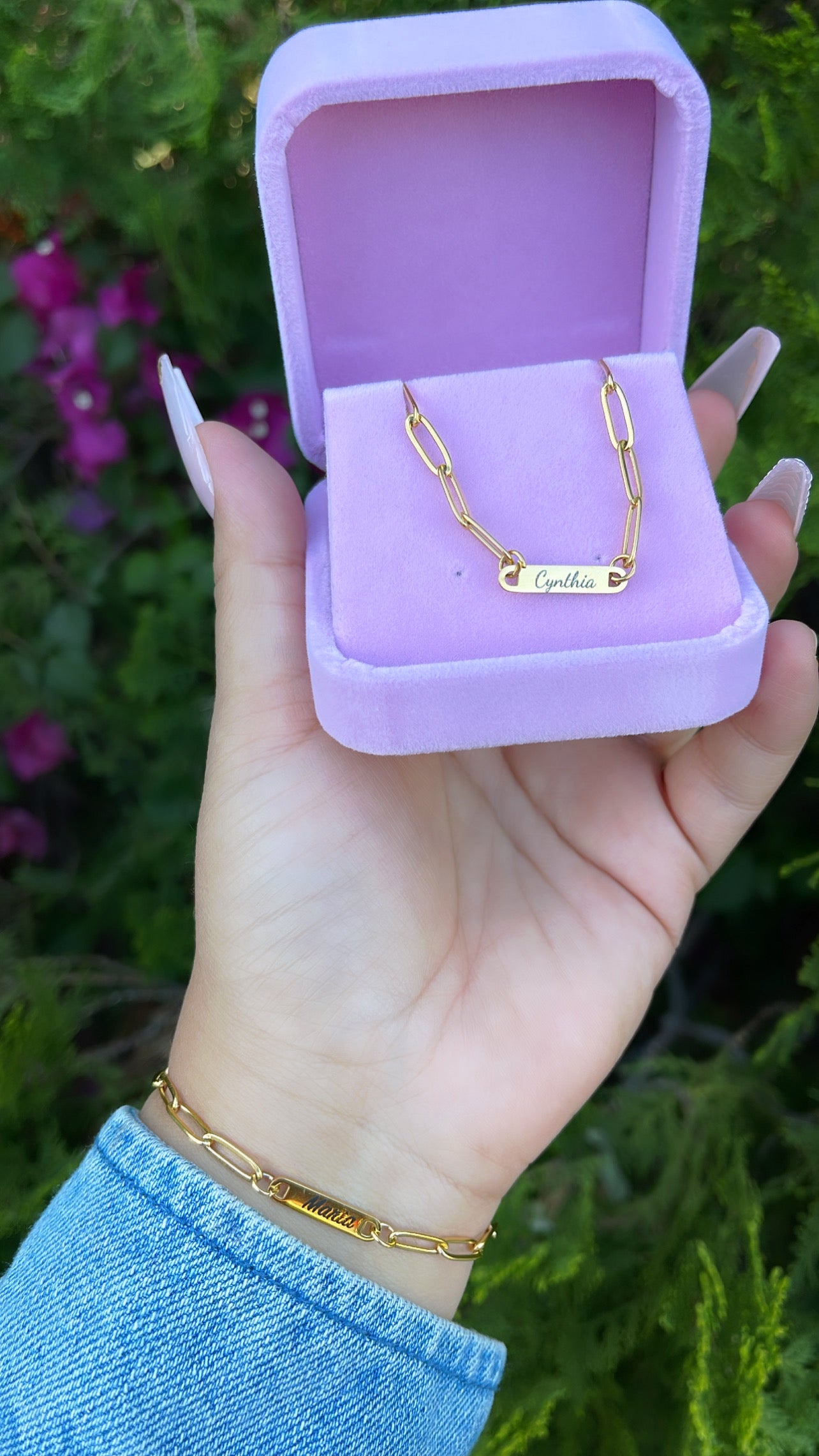 Personalized paper clip bracelet