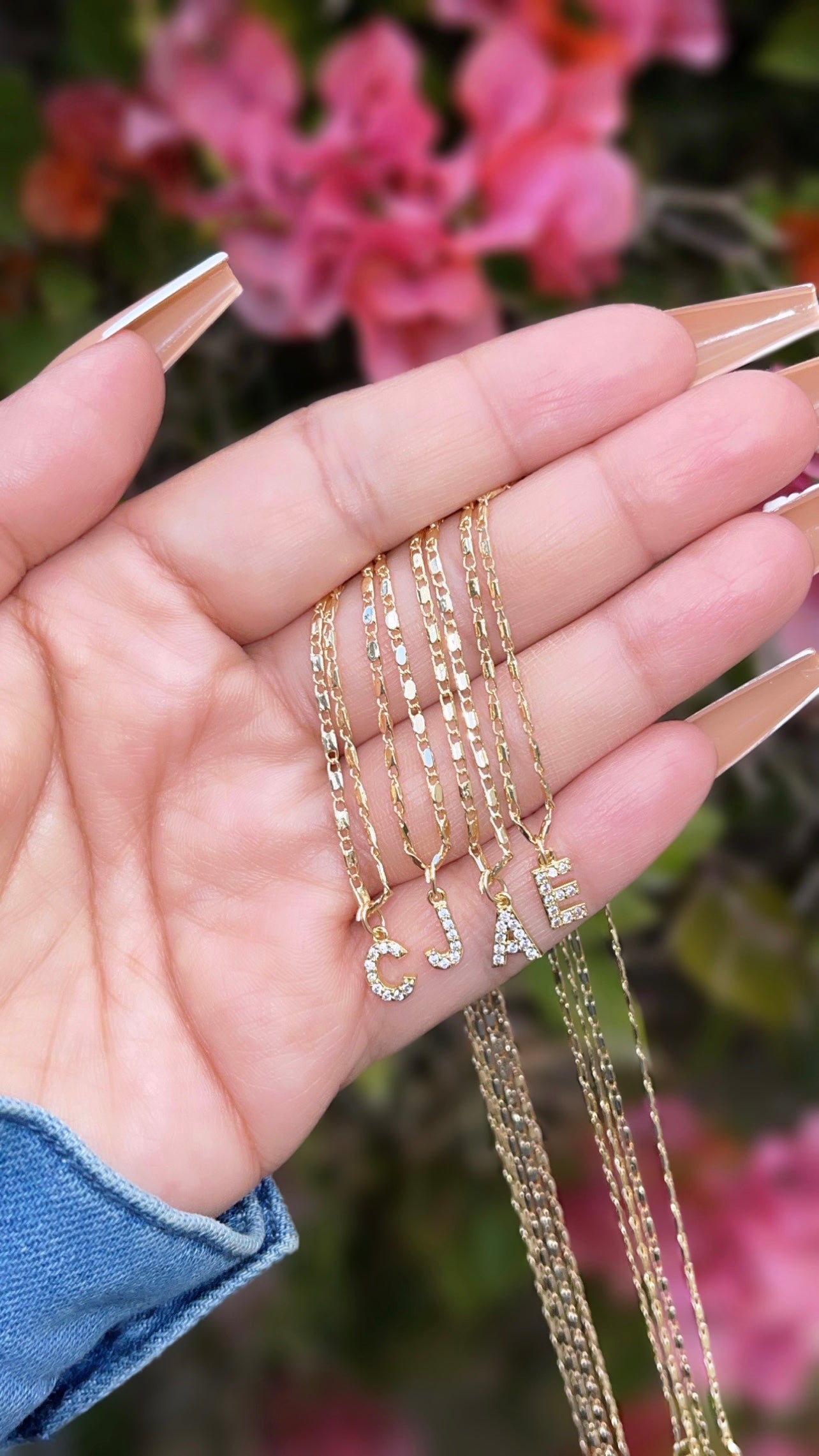 Small charm Initial necklace