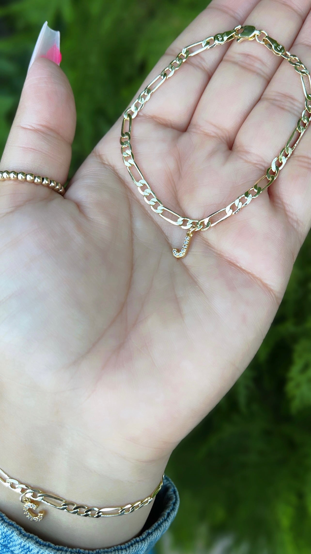Initial charm bracelet