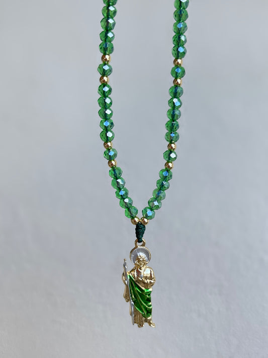 Green San Judas charm bendicion