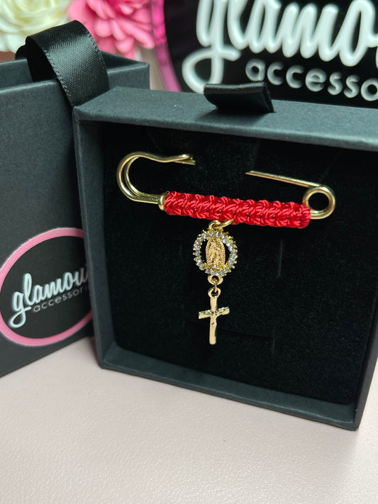 Virgencita Cross Pregnancy brooch
