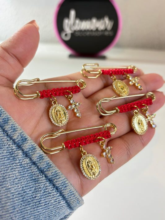 Virgencita & Cross brooch