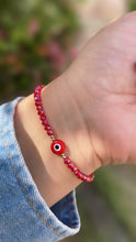 Load image into Gallery viewer, Red Crystal eye bracelet
