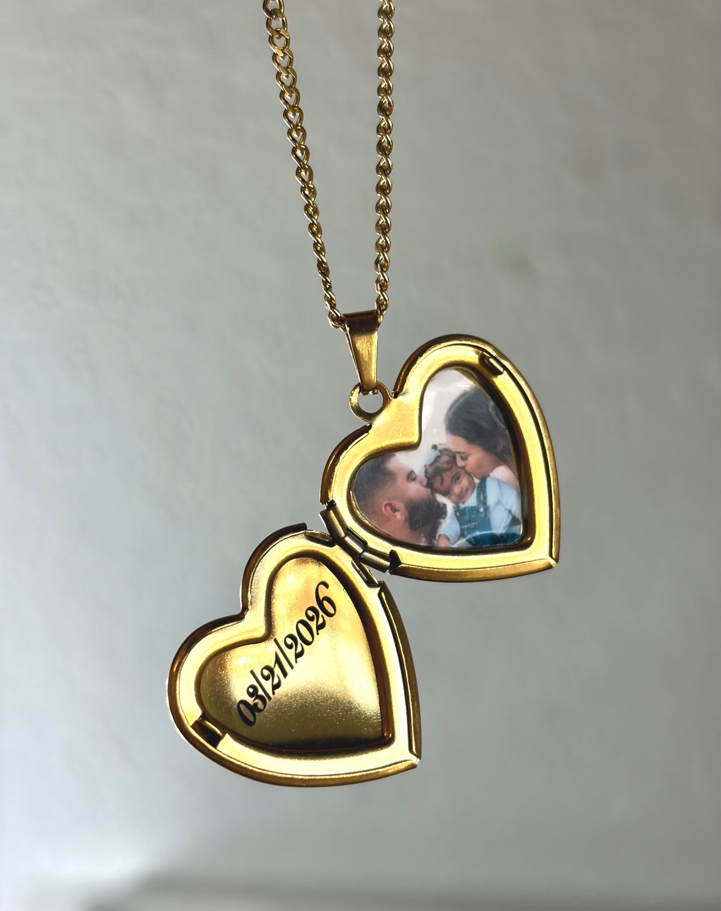 Medallón de corazón personalizado