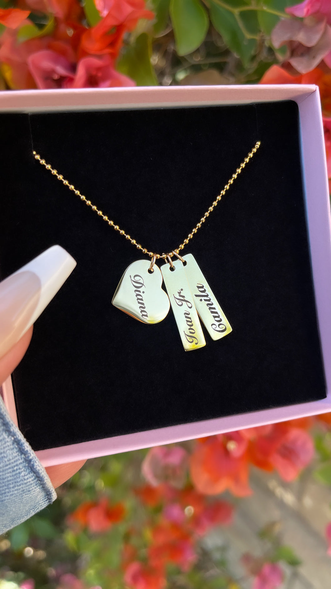 Personalized charm necklace