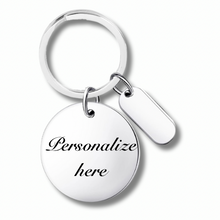 Load image into Gallery viewer, Personalized silver Keychain
