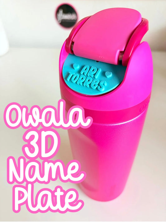 Owala tumbler name plate
