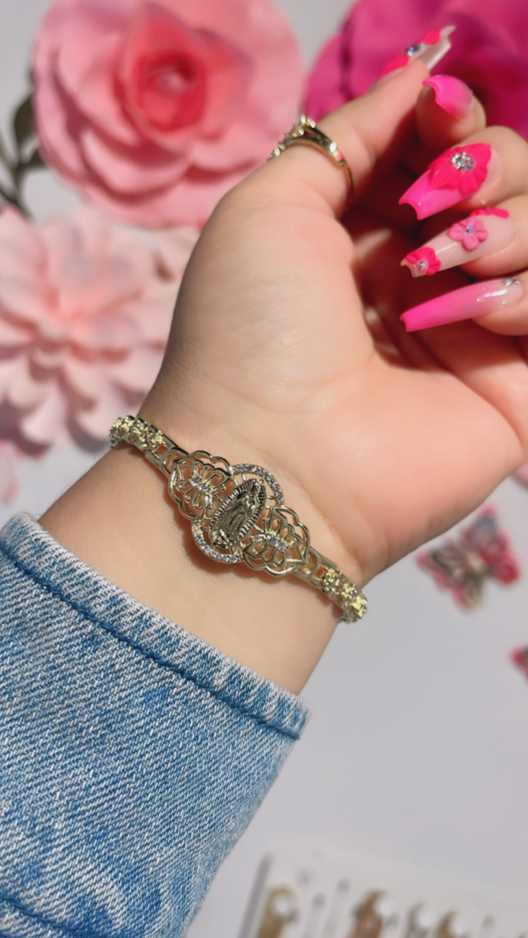 Virgencita butterfly bracelet